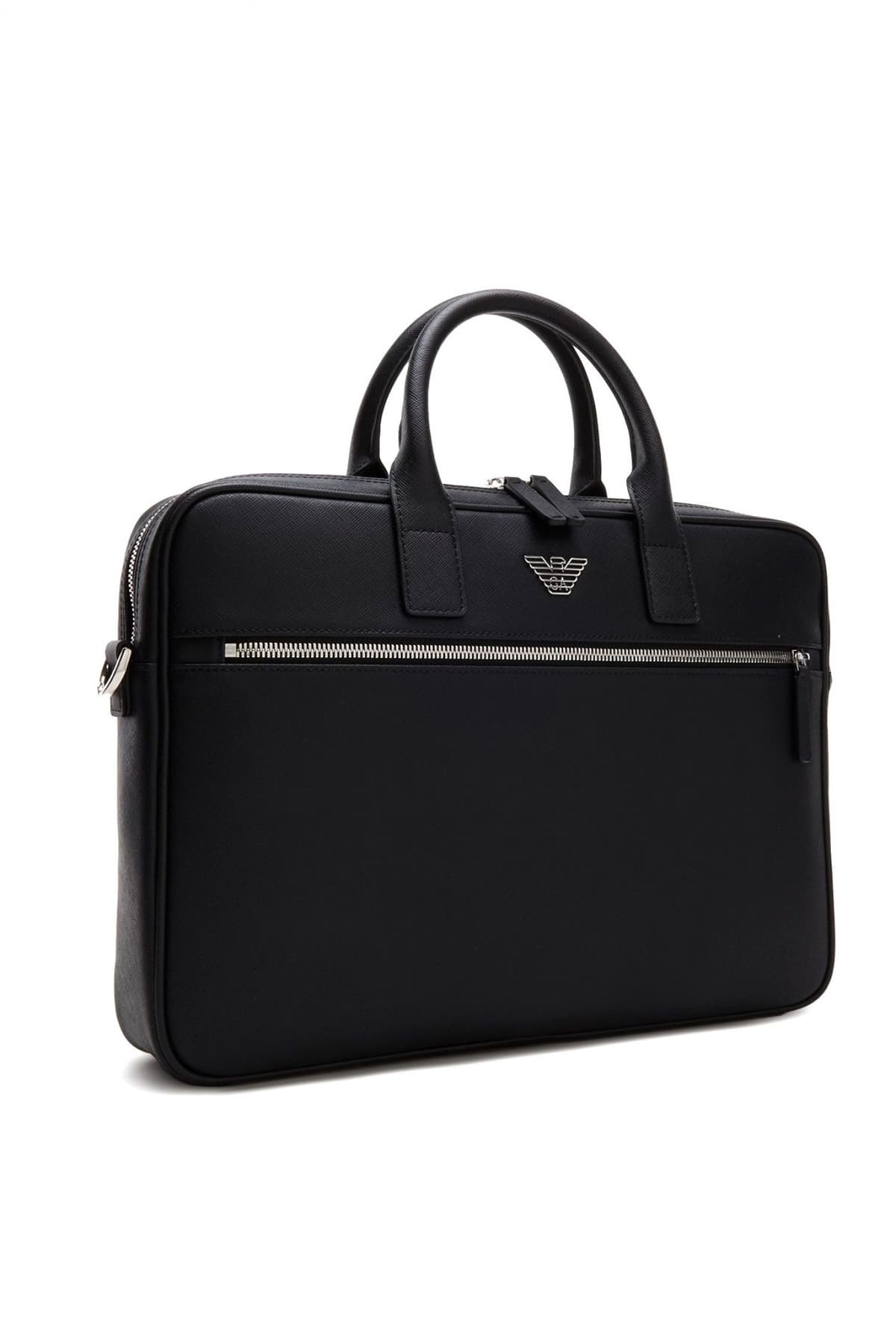 EMPORIO ARMANI ΤΣΑΝΤΑ BRIEFCASE LOGO ΜΑΥΡΟ