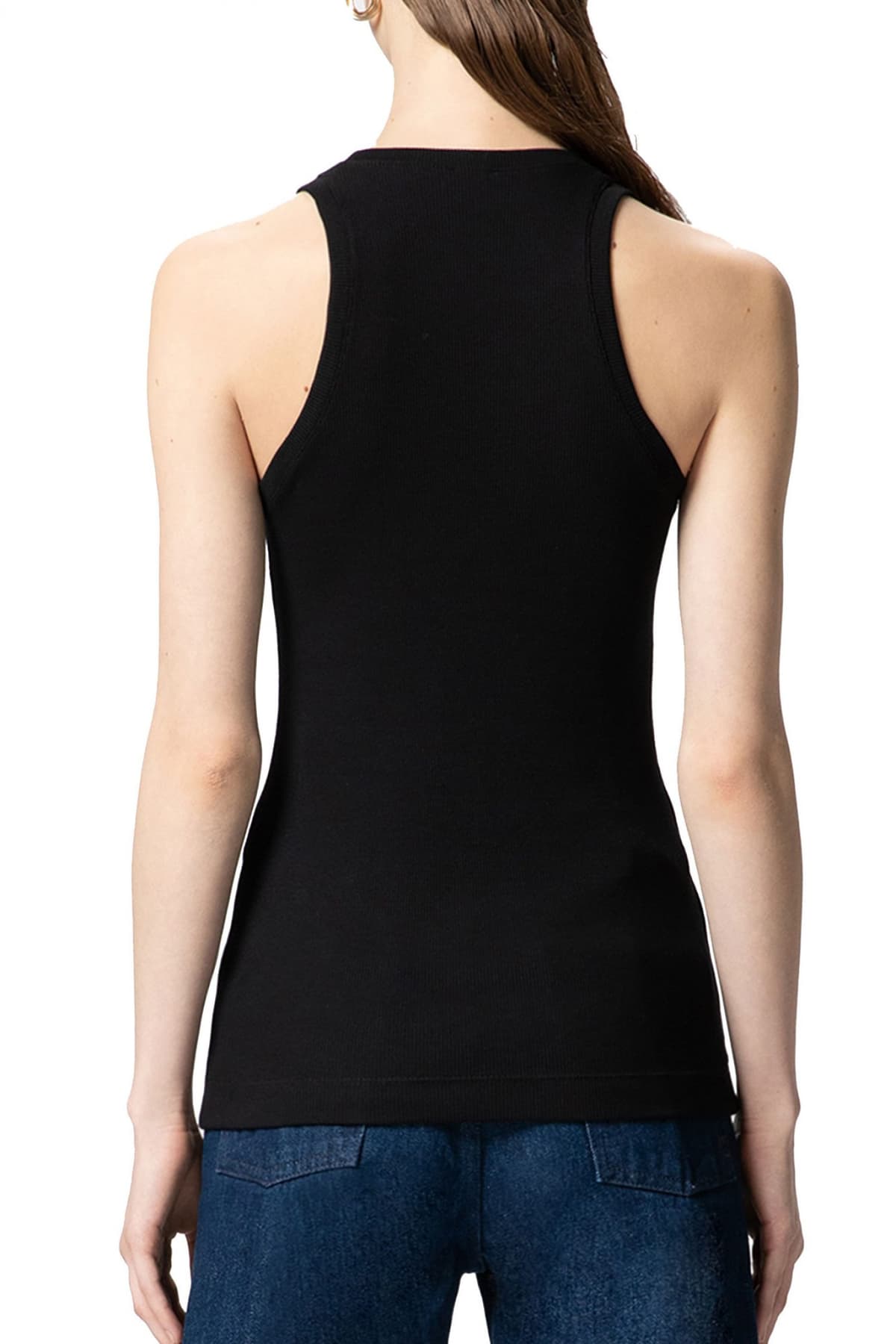 PINKO TANK TOP DISTINTO LOGO ΜΑΥΡΟ