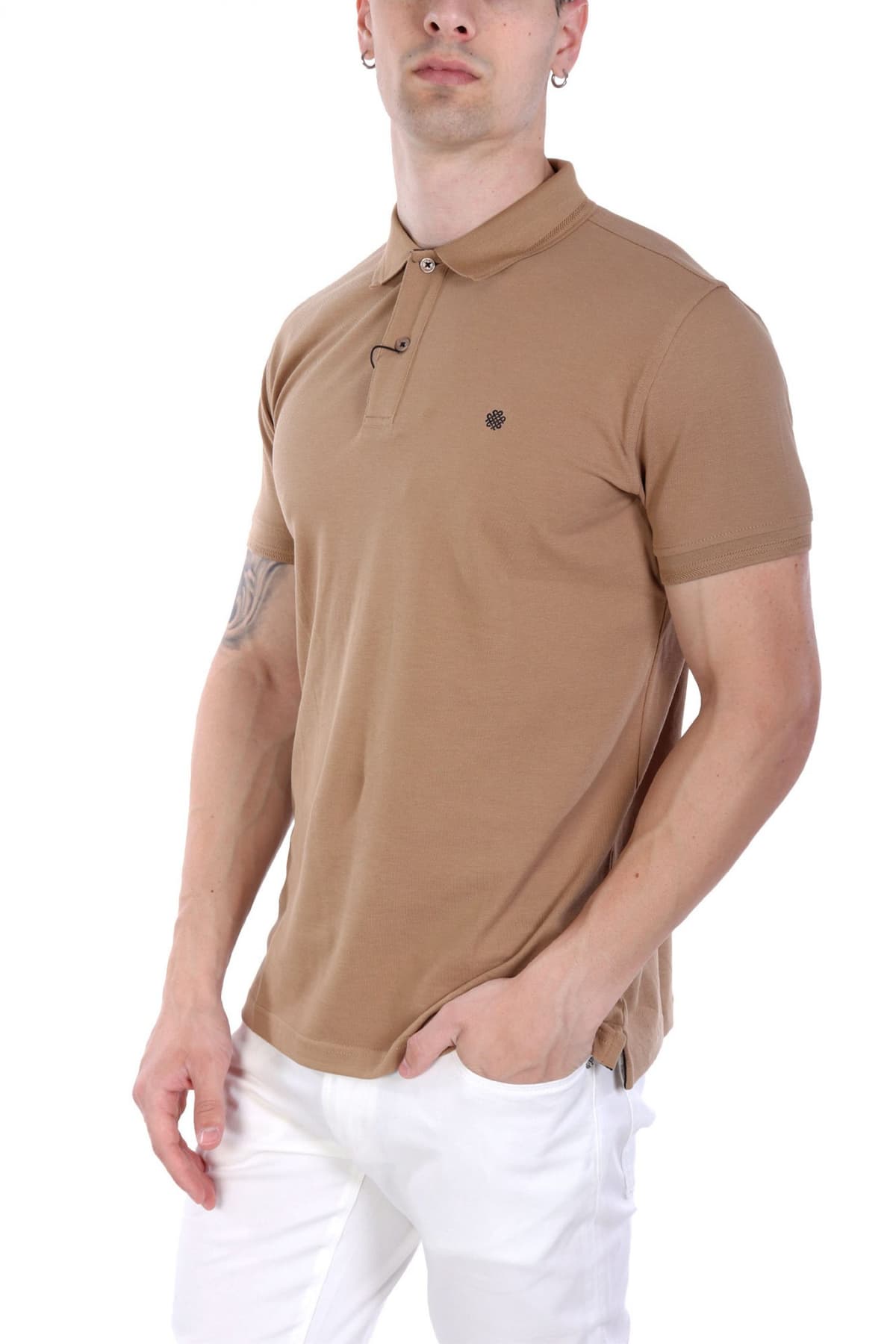 DORS POLO PIQUE LOGO PIMA COTTON ΜΠΕΖ