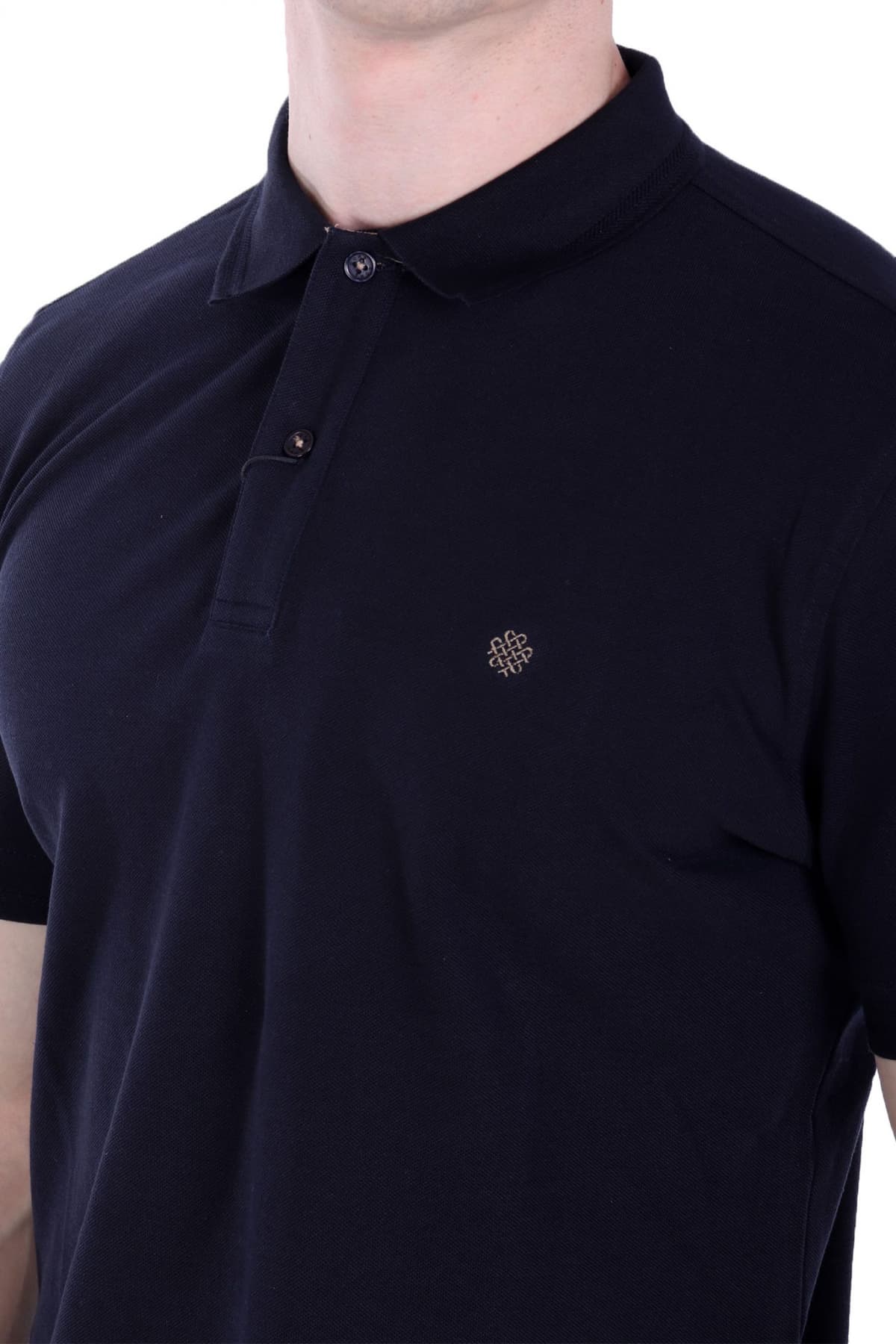 DORS POLO PIQUE LOGO PIMA COTTON ΜΑΥΡΟ