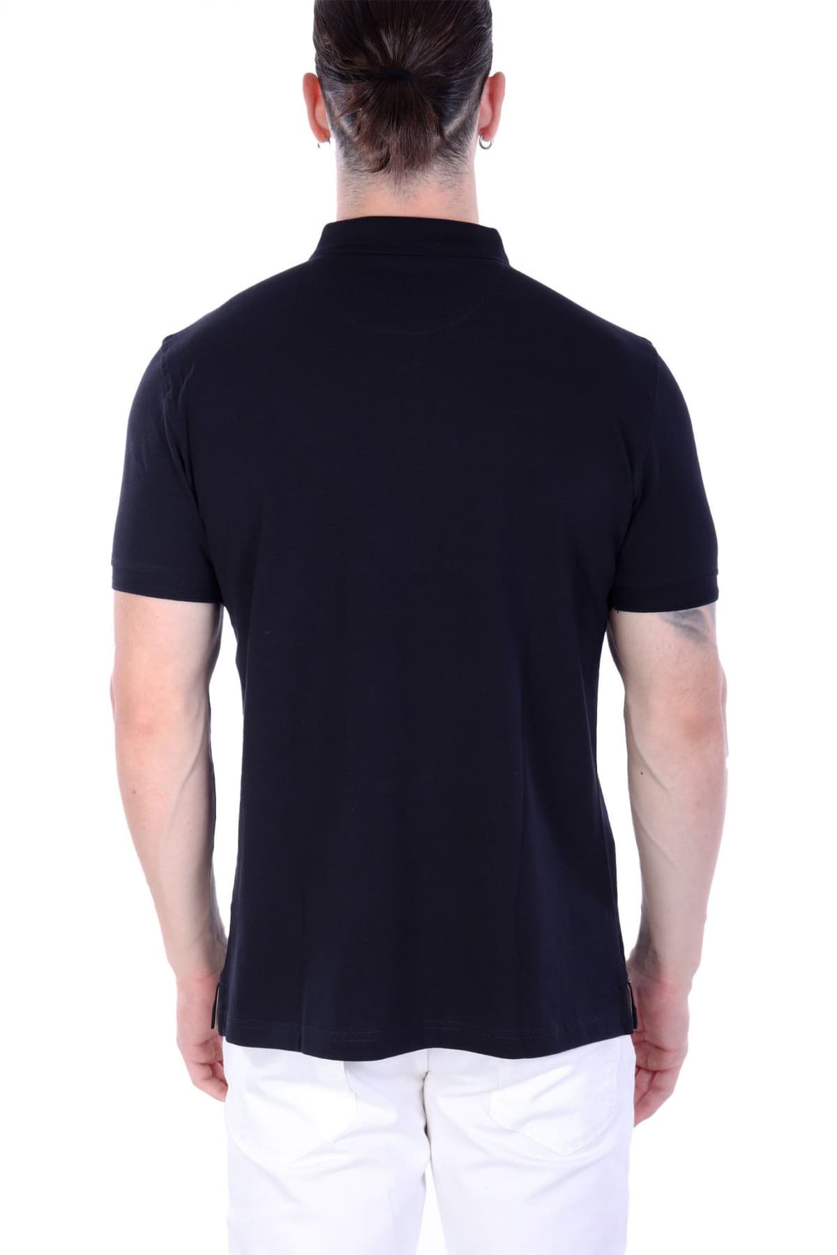 DORS POLO PIQUE LOGO PIMA COTTON ΜΑΥΡΟ