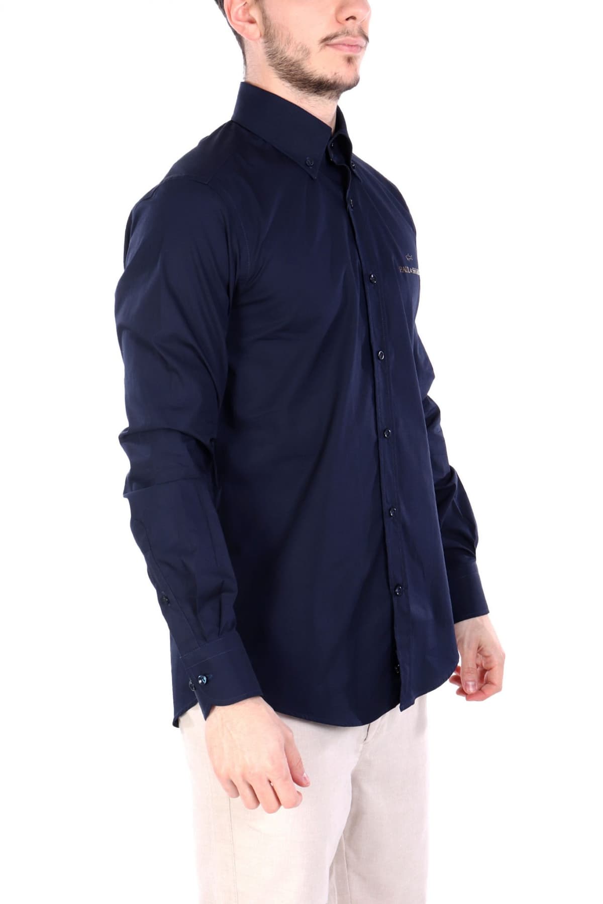 PAUL&SHARK ΠΟΥΚΑΜΙΣΟ BUTTON DOWN LOGO ΜΠΛΕ