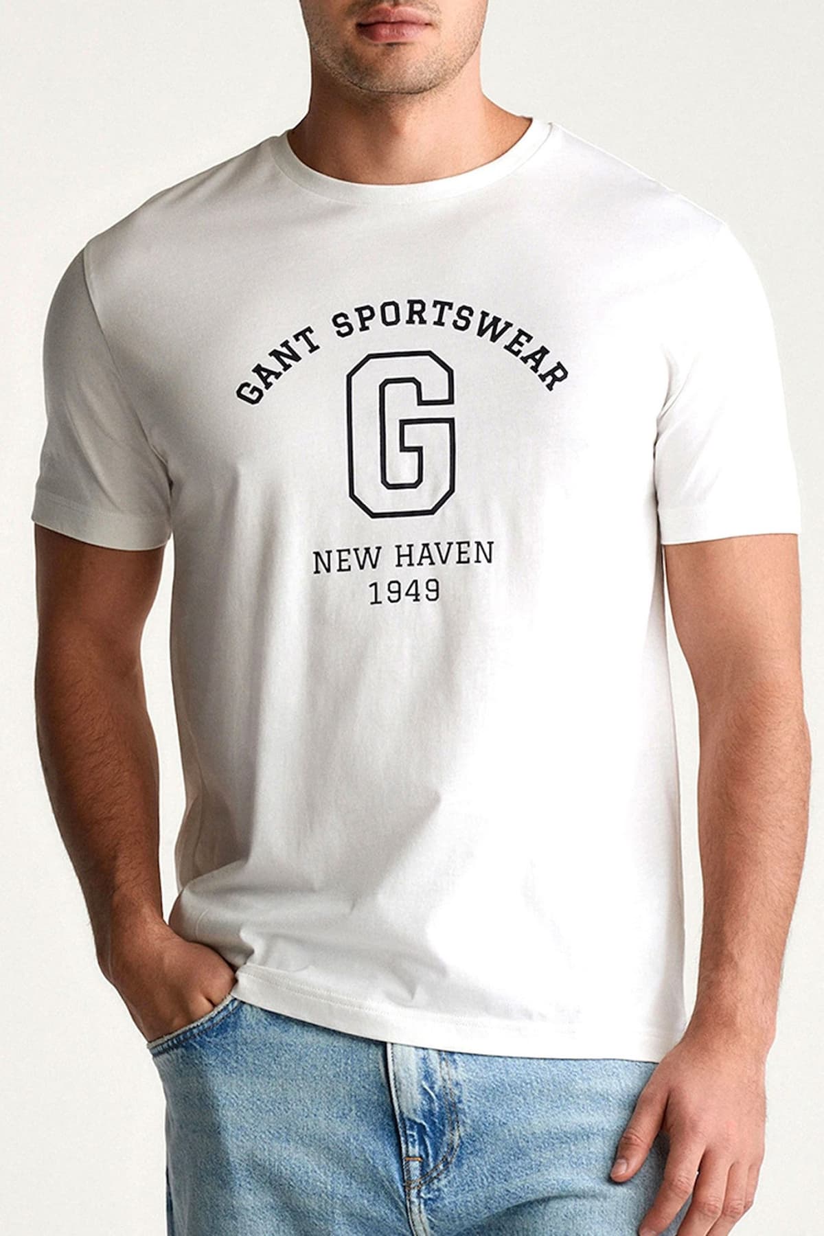 Men's T-Shirts Gant Ecru