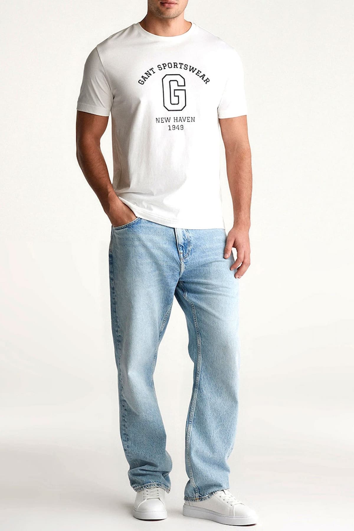 Men's T-Shirts Gant Ecru