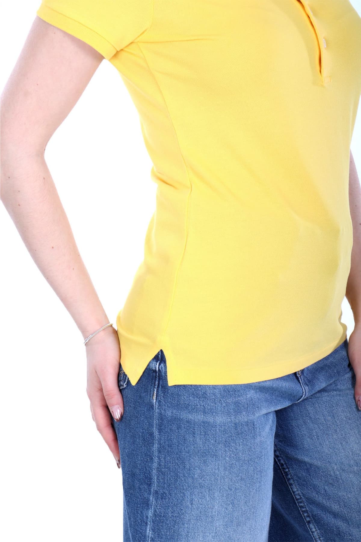 ΓΥΝΑΙΚΕΙΑ ΠΟΛΟ POLO RALPH LAUREN JULIE SLIM FIT STRETCH YELLOW POLO RALPH LAUREN