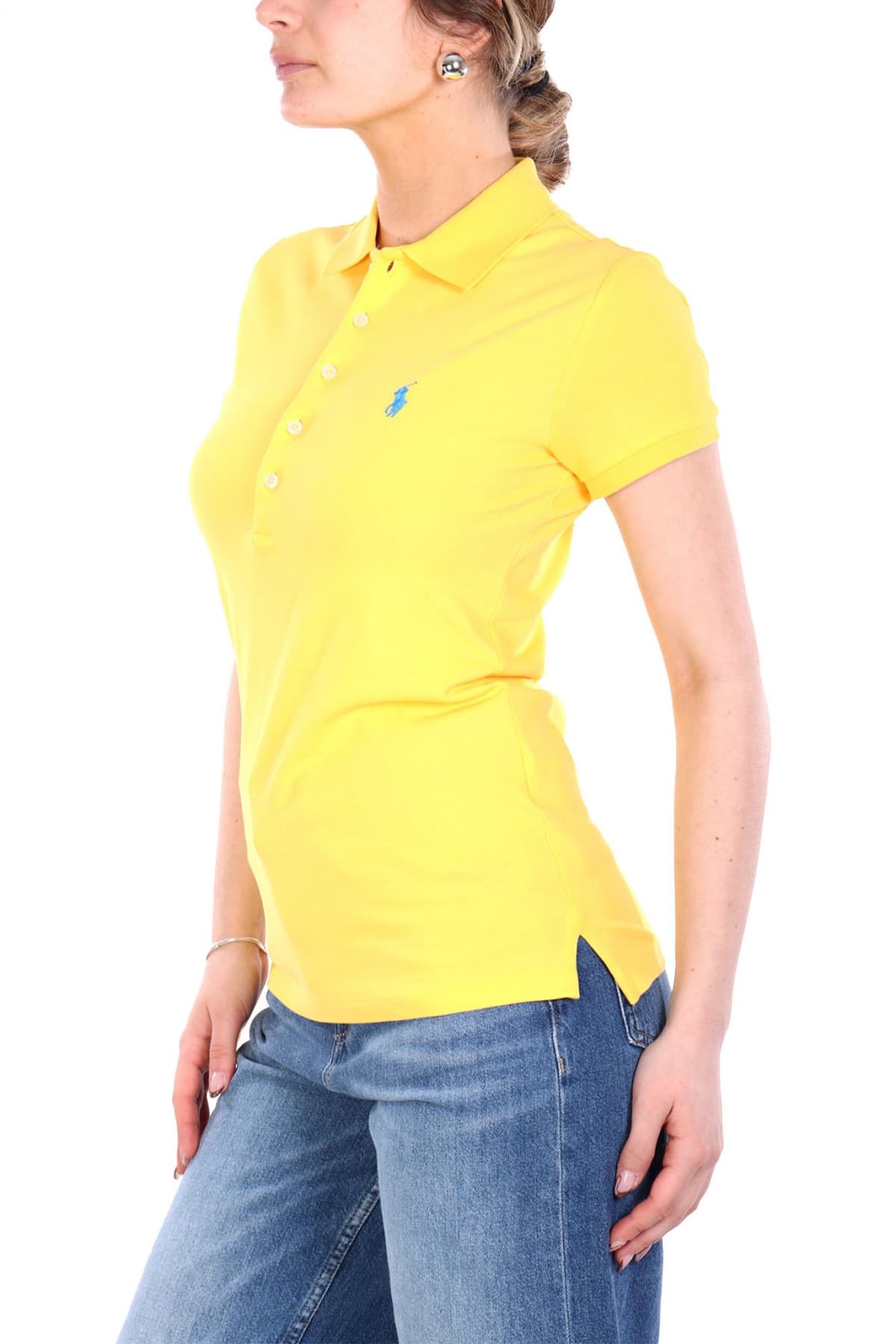 ΓΥΝΑΙΚΕΙΑ ΠΟΛΟ POLO RALPH LAUREN JULIE SLIM FIT STRETCH YELLOW POLO RALPH LAUREN