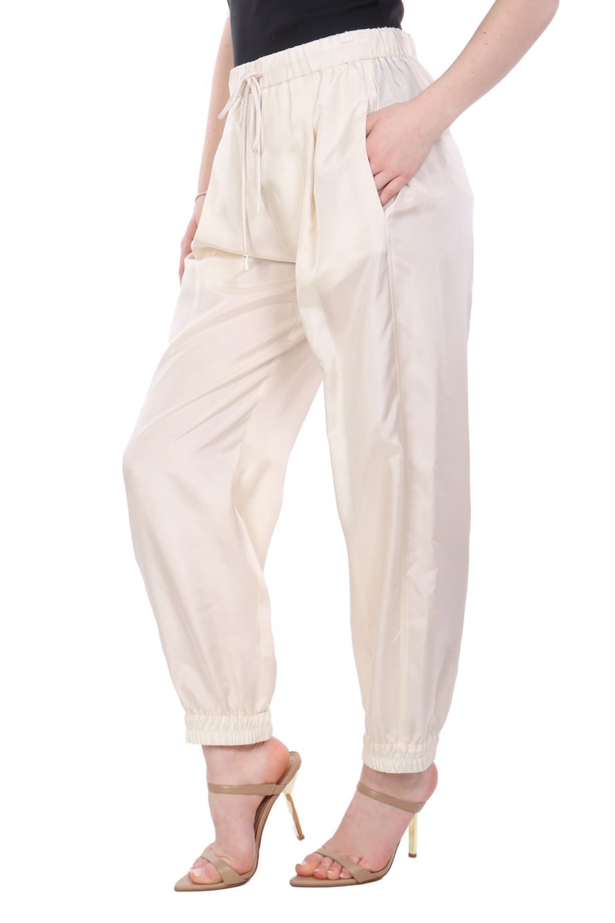 MARELLA MONOCHROME ΠΑΝΤΕΛΟΝΙ ABETAIA ΣΑΤΕΝ ΛΑΣΤΙΧΟ ΕΚΡΟΥ