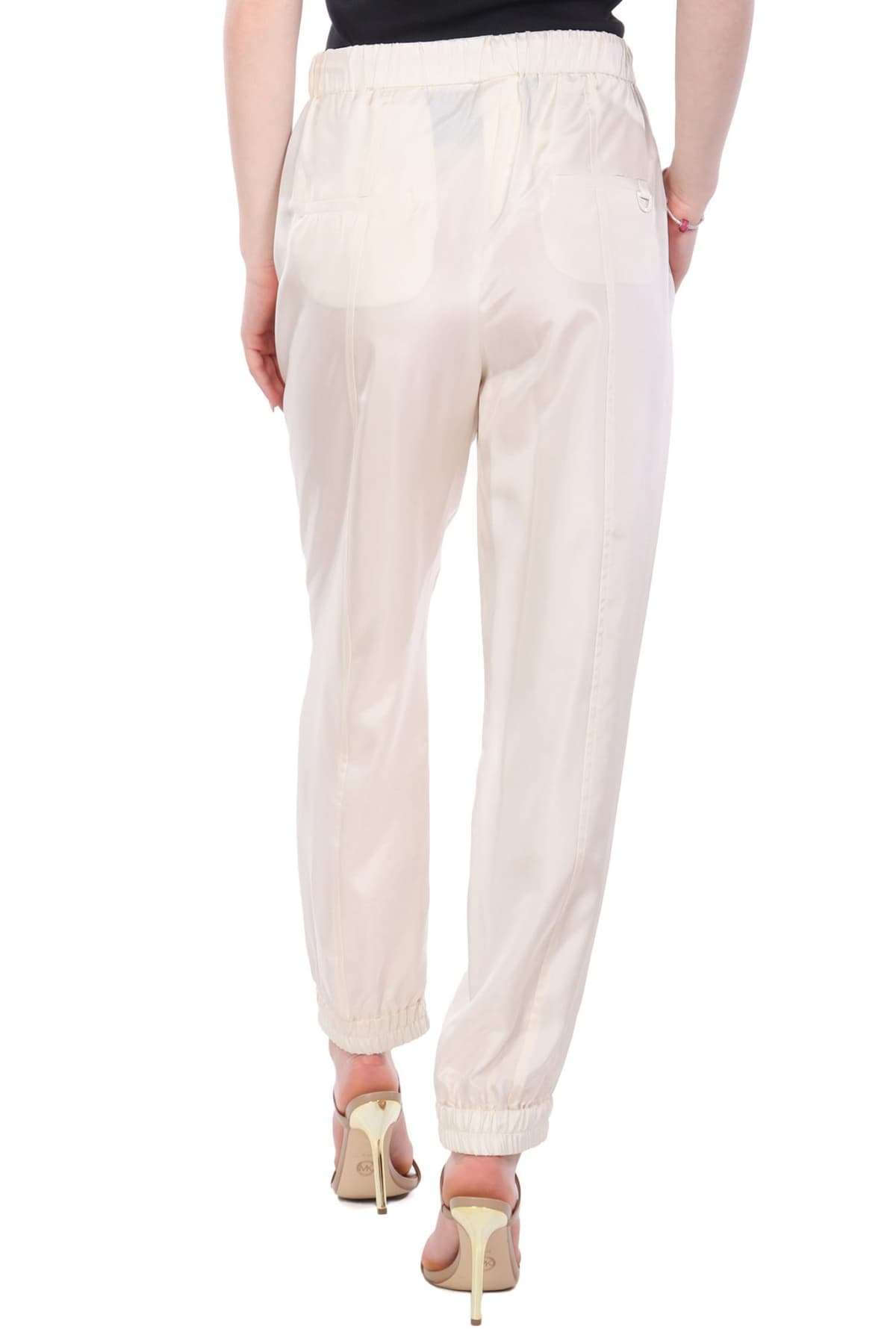 MARELLA MONOCHROME ΠΑΝΤΕΛΟΝΙ ABETAIA ΣΑΤΕΝ ΛΑΣΤΙΧΟ ΕΚΡΟΥ