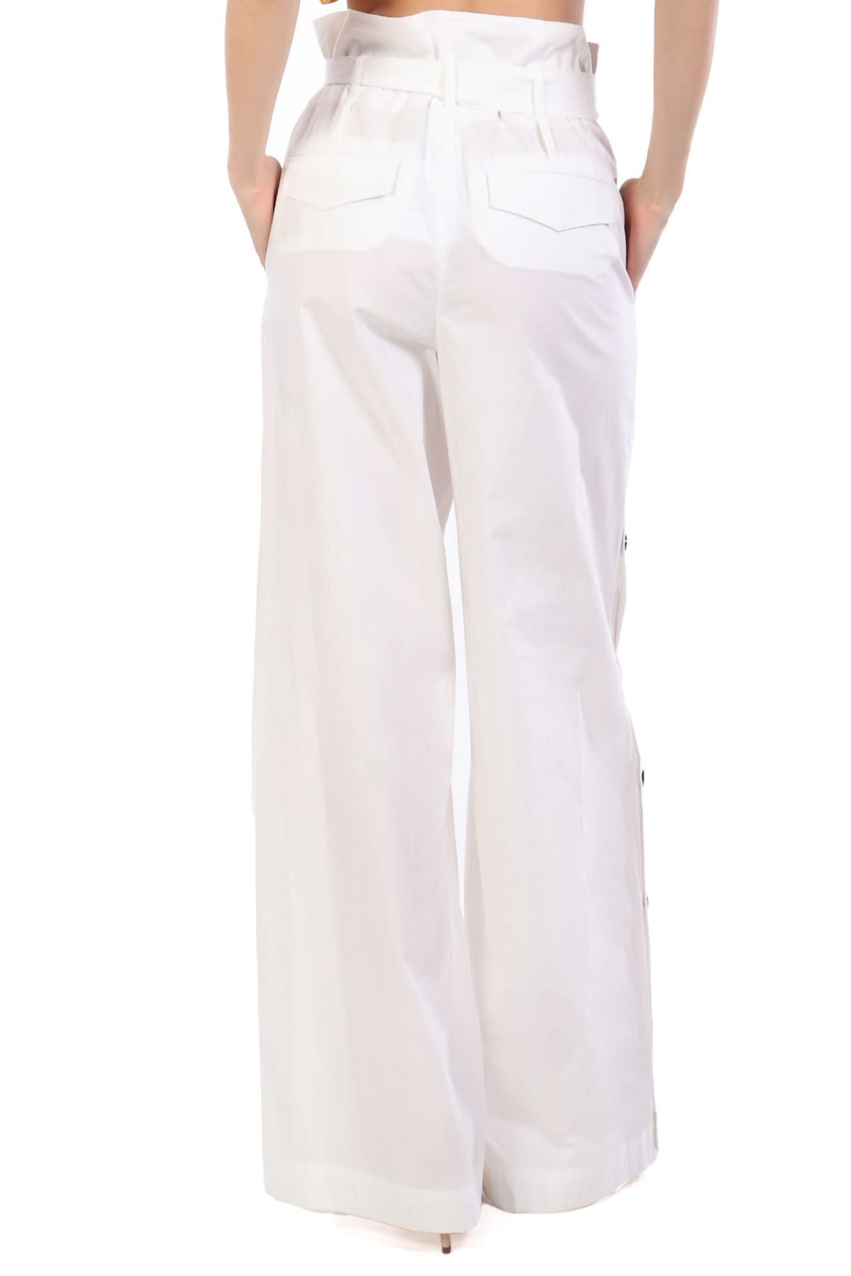 MARELLA SPORT ΠΑΝΤΕΛΟΝΑ SGOMBRO ΑΠΟΣΠΩΜΕΝΗ ΖΩΝΗ ΚΟΥΜΠΙΑ ΣΤΟ ΠΛΑΙ ΛΕΥΚΟ