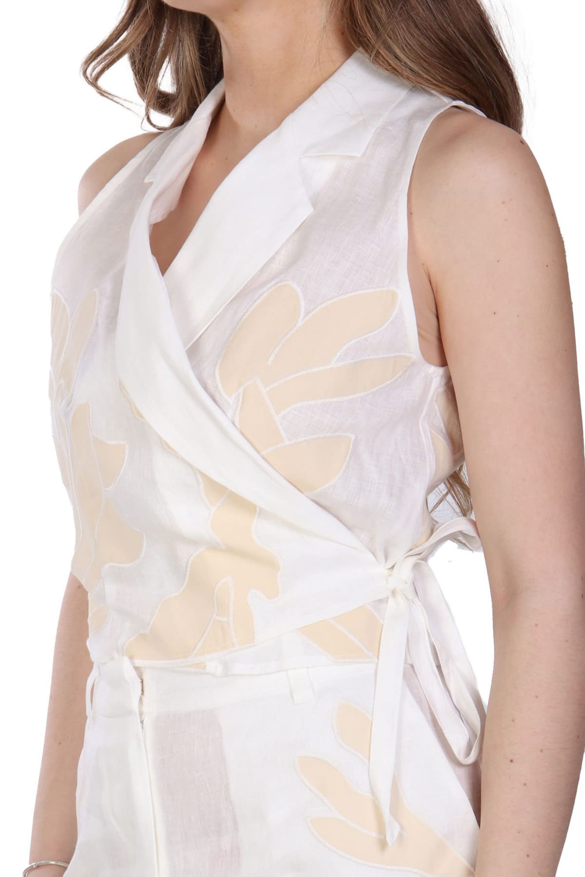 MARELLA TOP KRISS ΛΙΝΟ ΚΡΟΥΑΖΕ ΜΕ ΓΙΑΚΑ ΕΚΡΟΥ