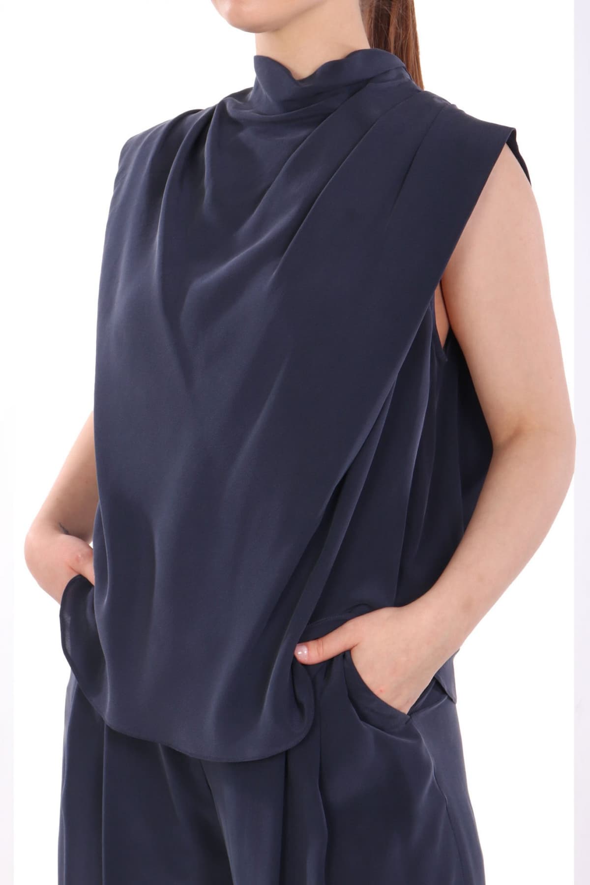 MARELLA TOP DONDOLO ΝΤΡΑΠΕ ΠΙΕΤΕΣ ΜΠΛΕ ΣΚΟΥΡΟ