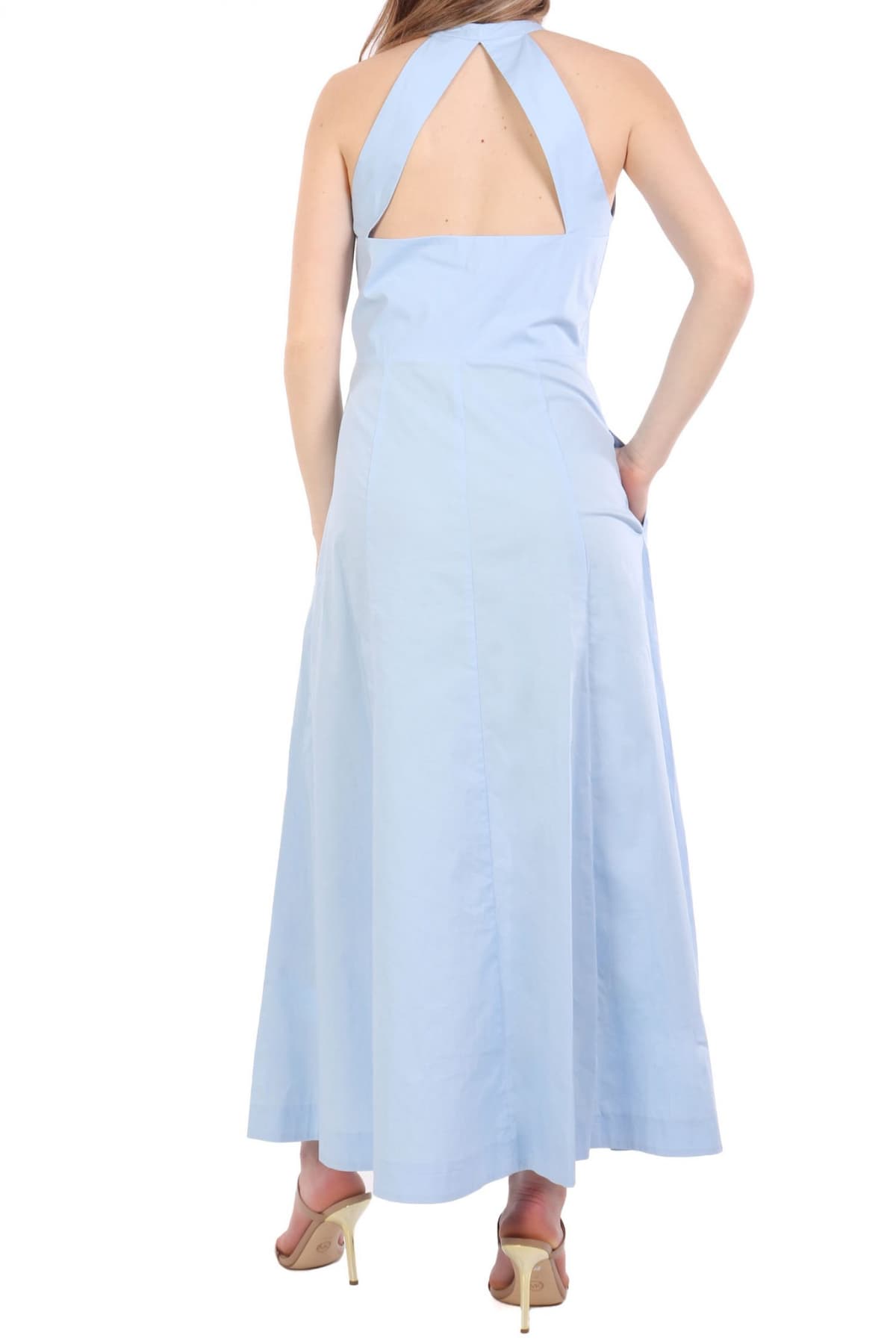 MARELLA ΦΟΡΕΜΑ MAXI PIOPPO ΚΟΥΜΠΙΑ ΑΝΟΙΧΤΗ ΠΛΑΤΗ ΣΙΕΛ