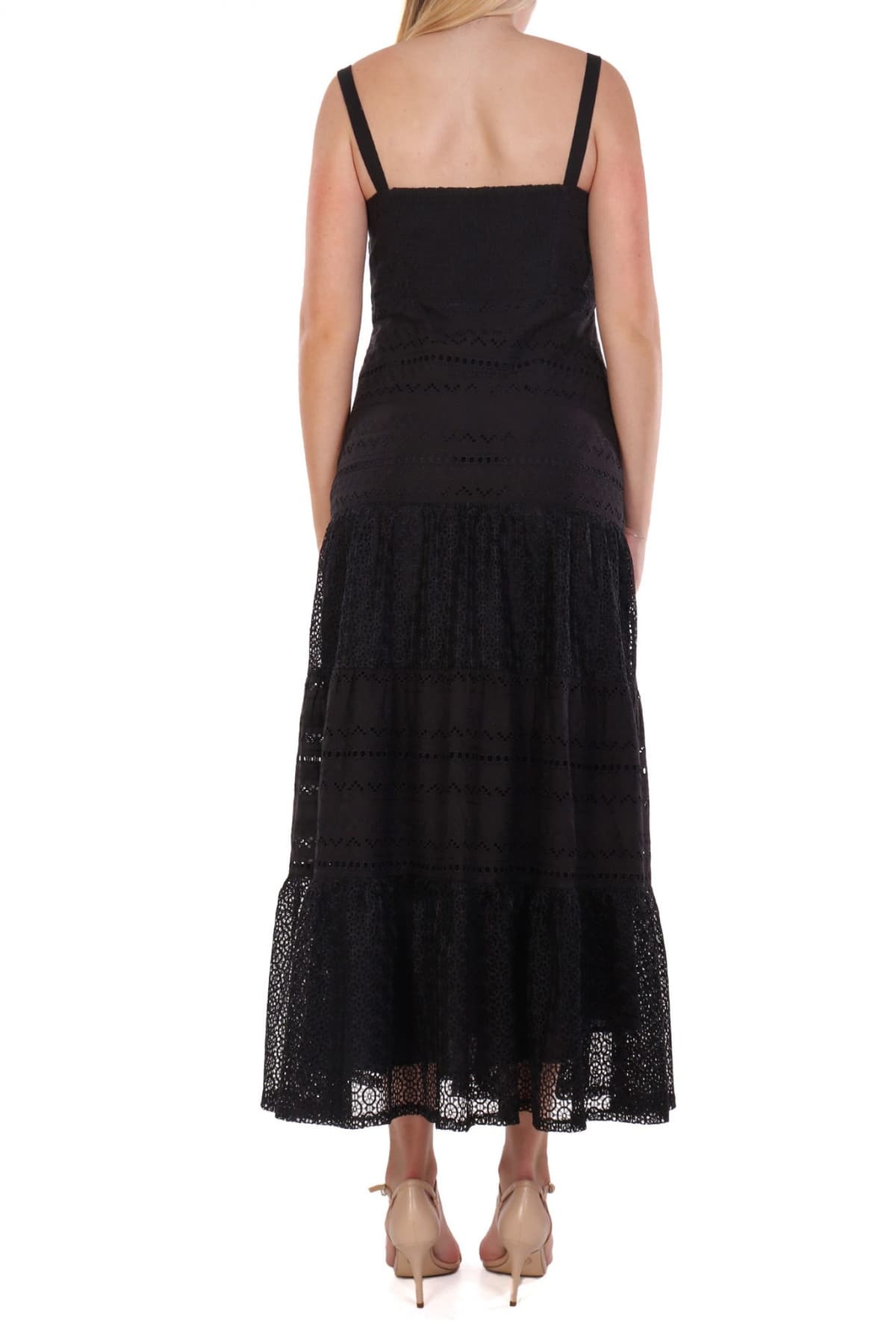 MARELLA ΦΟΡΕΜΑ MIDI BAVERO ΔΙΑΤΡΗΤΟ ΒΟΛΑΝ ΜΑΥΡΟ