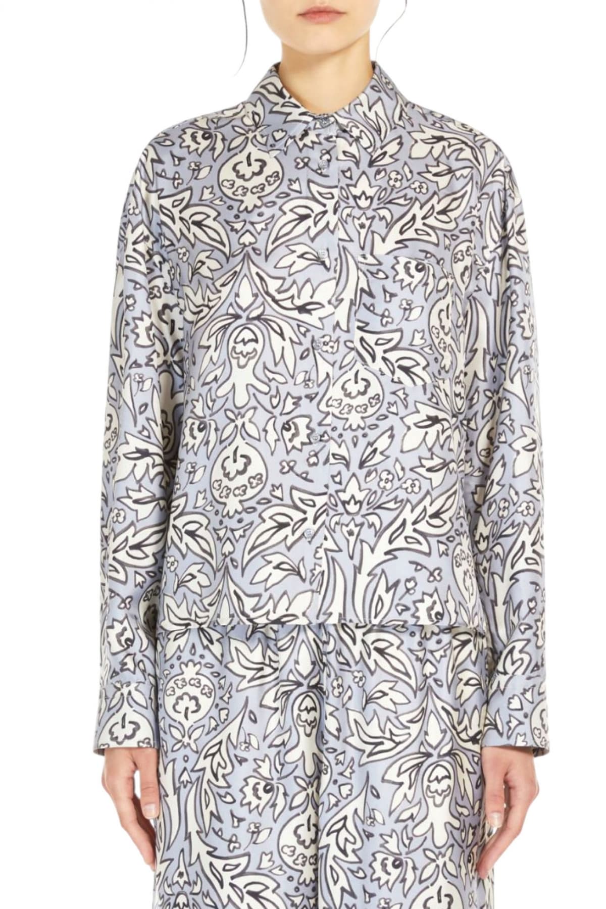 MAX MARA WEEKEND ΠΟΥΚΑΜΙΣΟ ENFASI ΜΕΤΑΞΩΤΟ ΕΜΠΡΙΜΕ ΕΚΡΟΥ-ΜΠΛΕ