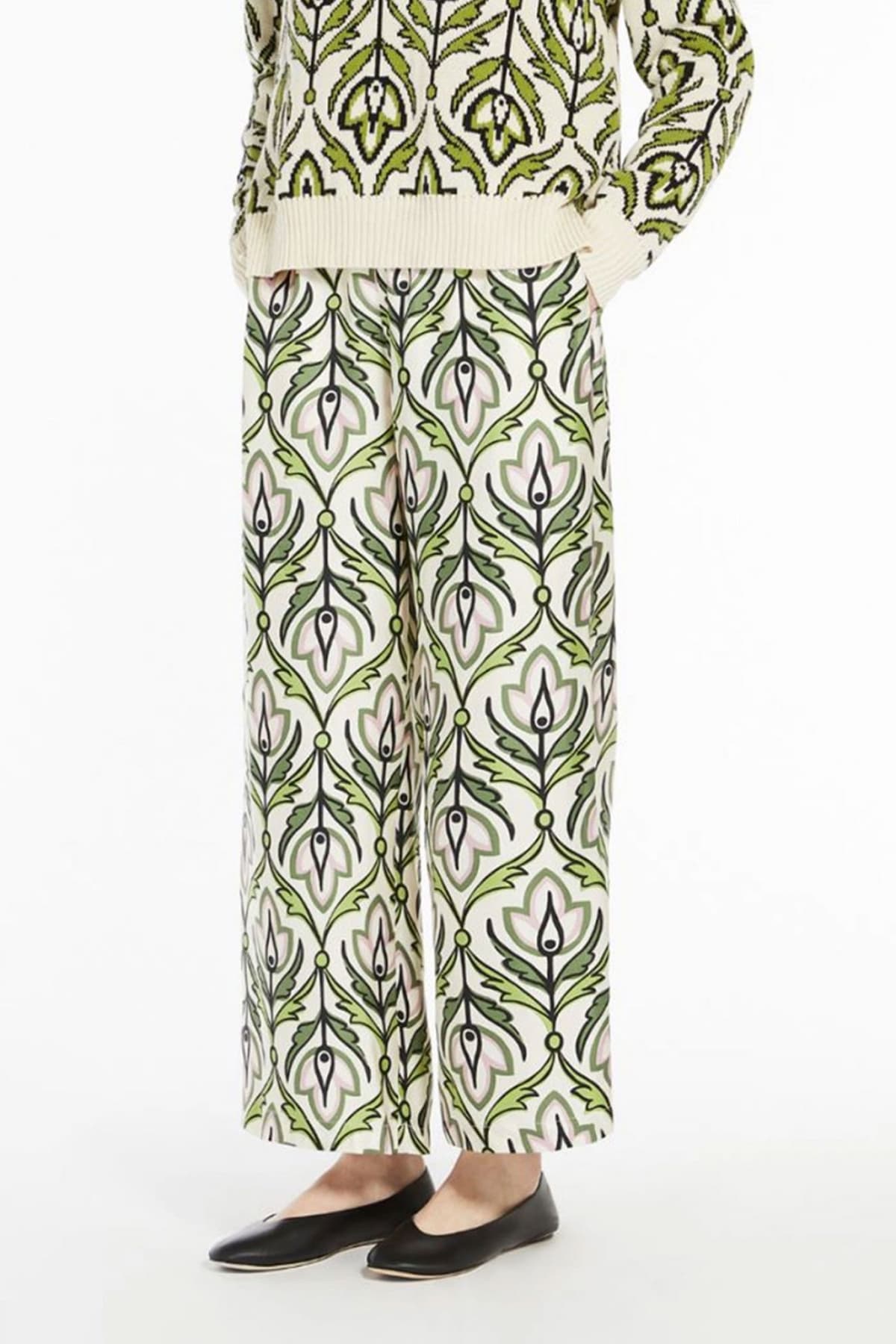 MAX MARA WEEKEND ΠΑΝΤΕΛΟΝΑ EUSEBIO ΜΕΤΑΞΙ ΕΜΠΡΙΜΕ ΕΚΡΟΥ-ΠΡΑΣΙΝΟ-ΡΟΖ