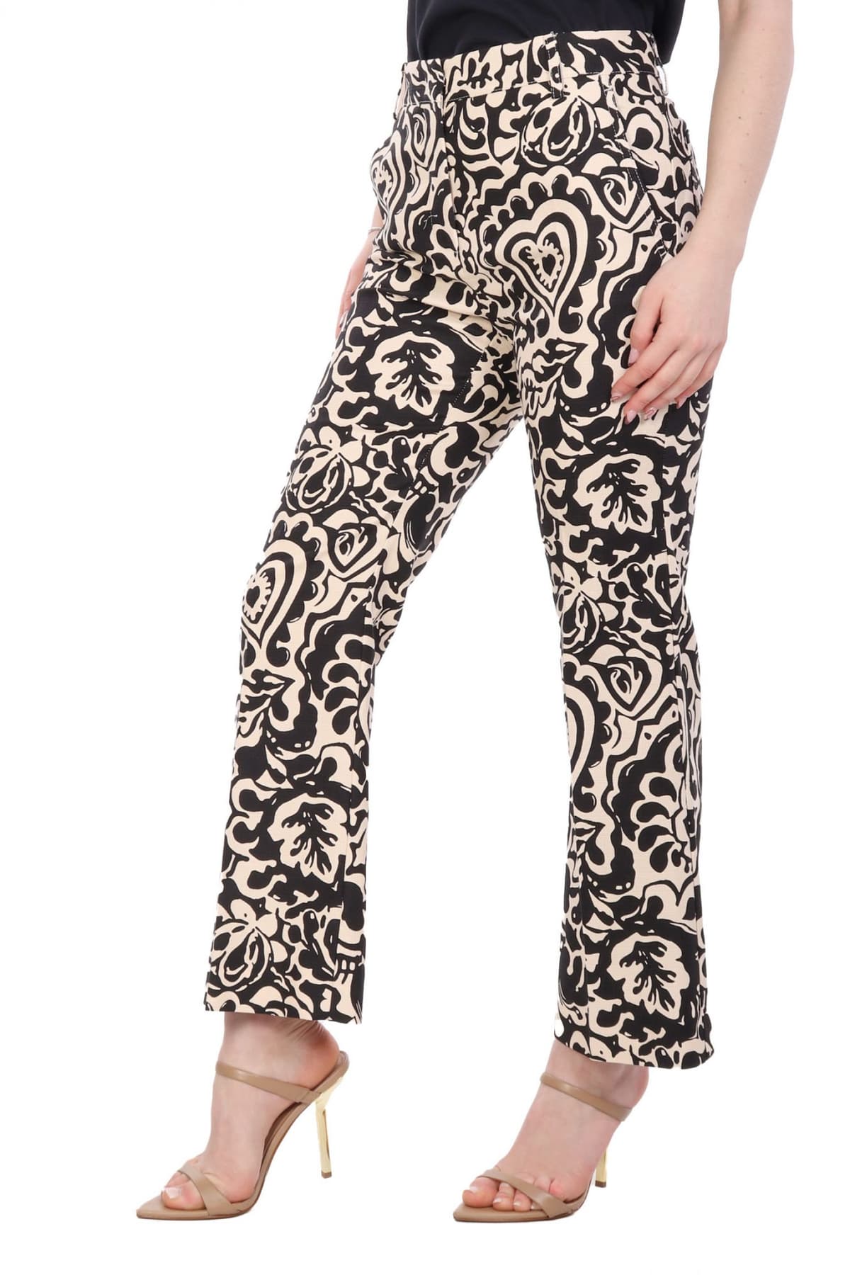 MAX MARA WEEKEND ΠΑΝΤΕΛΟΝΙ CHINO CADMIO ΕΜΠΡΙΜΕ ΕΚΡΟΥ-ΜΑΥΡΟ