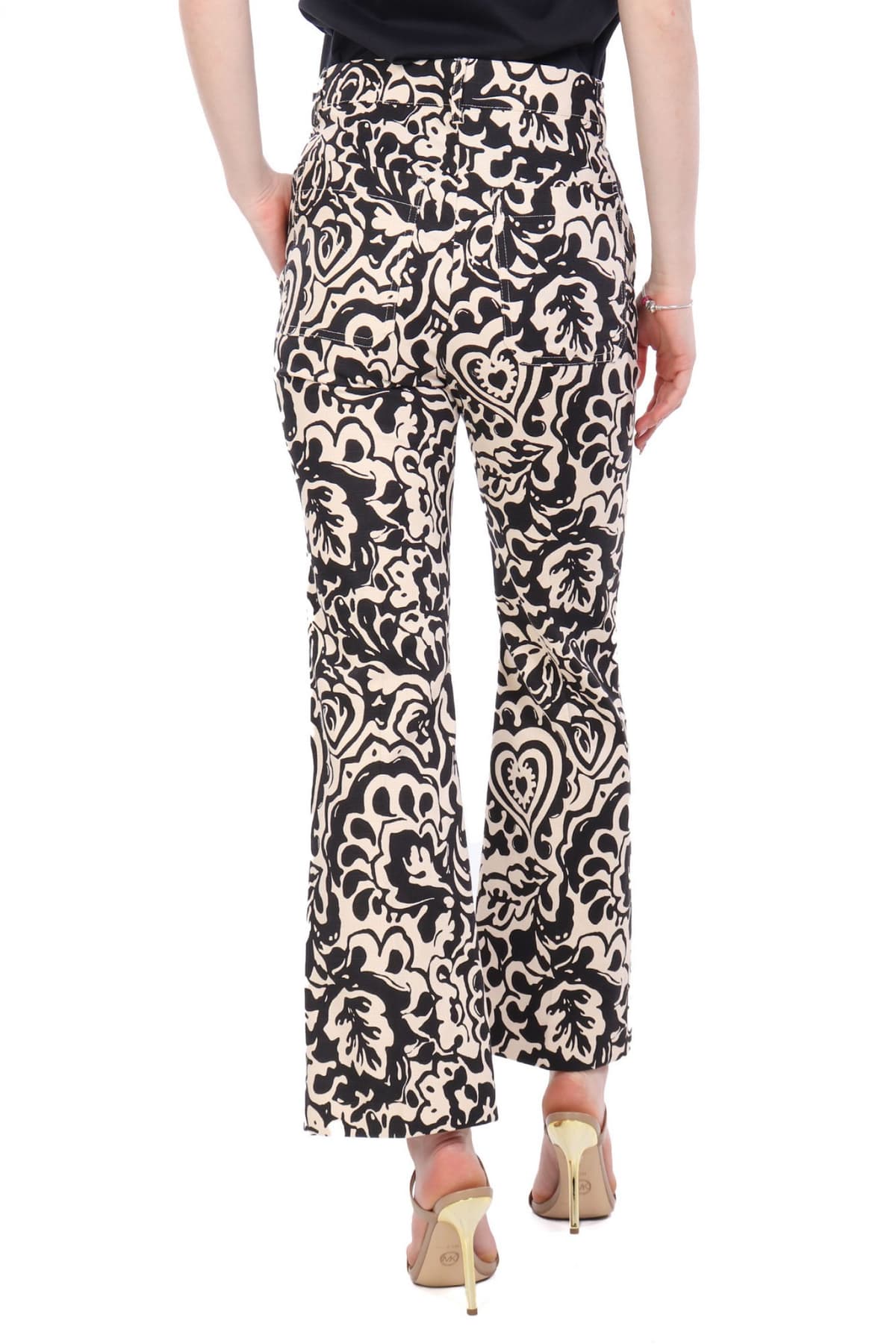 MAX MARA WEEKEND ΠΑΝΤΕΛΟΝΙ CHINO CADMIO ΕΜΠΡΙΜΕ ΕΚΡΟΥ-ΜΑΥΡΟ