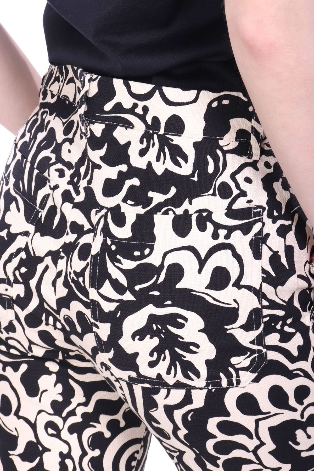 MAX MARA WEEKEND ΠΑΝΤΕΛΟΝΙ CHINO CADMIO ΕΜΠΡΙΜΕ ΕΚΡΟΥ-ΜΑΥΡΟ