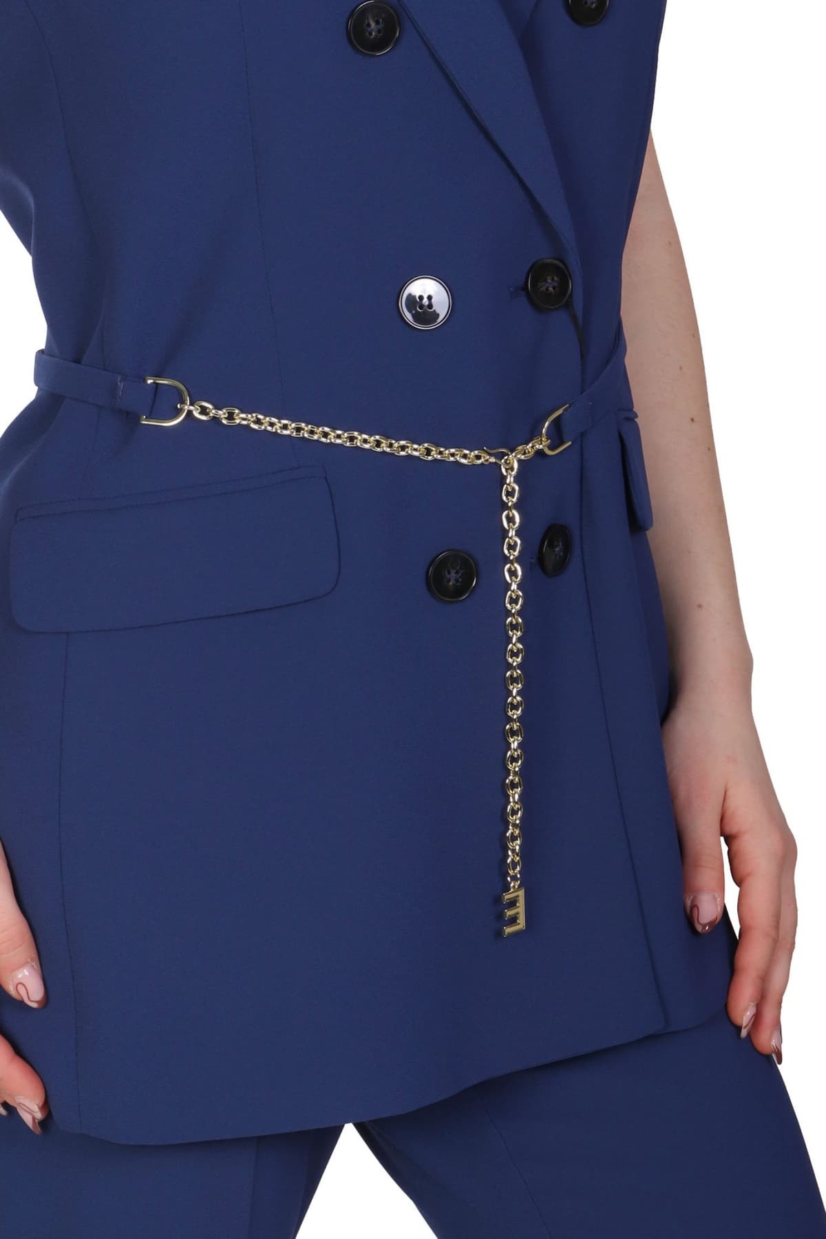 MARELLA EMME ΣΕΤ ΠΑΝΤΕΛΟΝΙ-ΣΑΚΑΚΙ ΑΜΑΝΙΚΟ ELLISSE ΑΠΟΣΠΩΜΕΝΗ ΖΩΝΗ ΣΚΟΥΡΟ ΜΠΛΕ