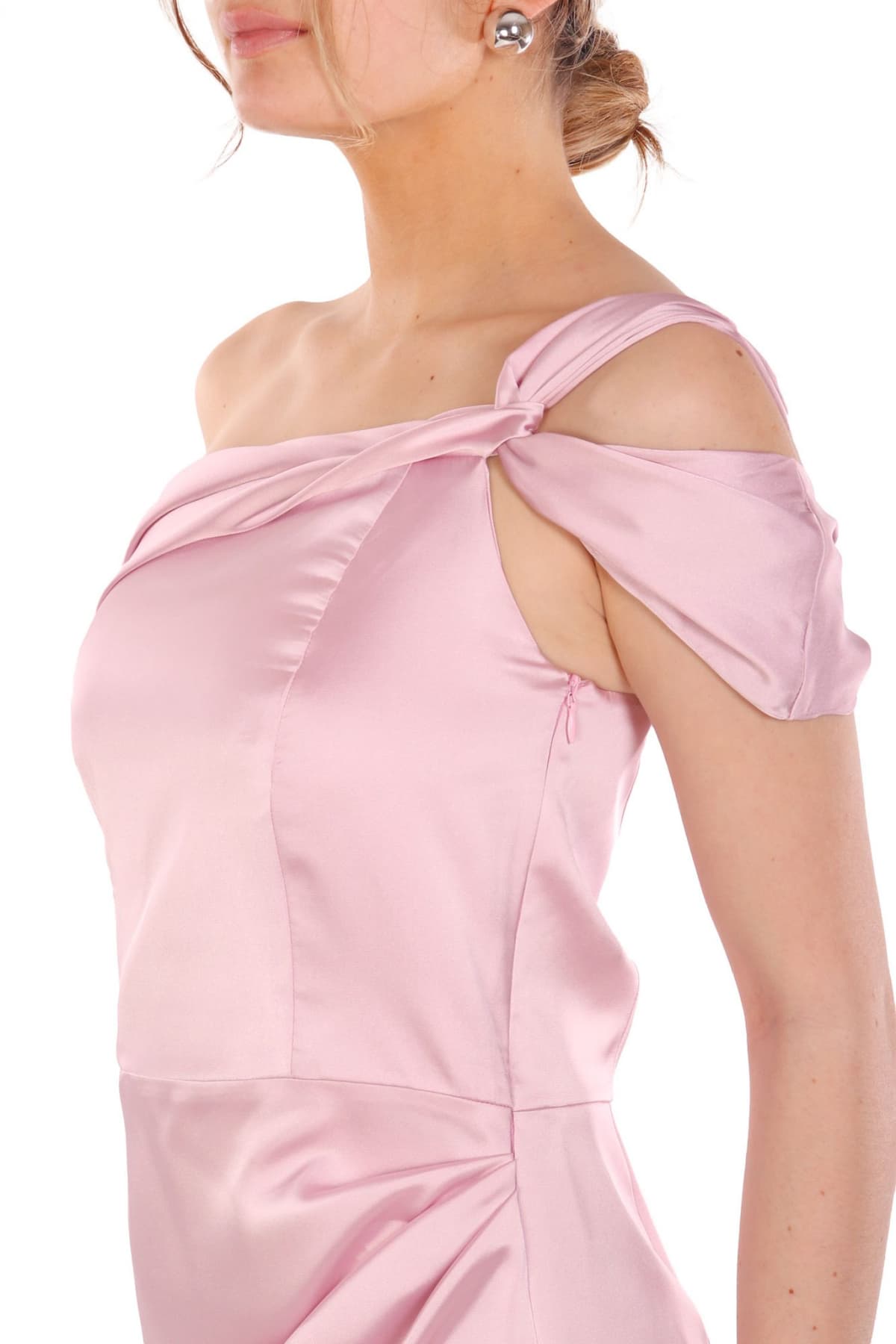 MARELLA EMME ΦΟΡΕΜΑ MAXI JULIETTE ΣΑΤΕΝ ΕΝΑΣ ΩΜΟΣ ΑΝΟΙΓΜΑ ΣΤΟ ΠΛΑΙ ΛΙΛΑ