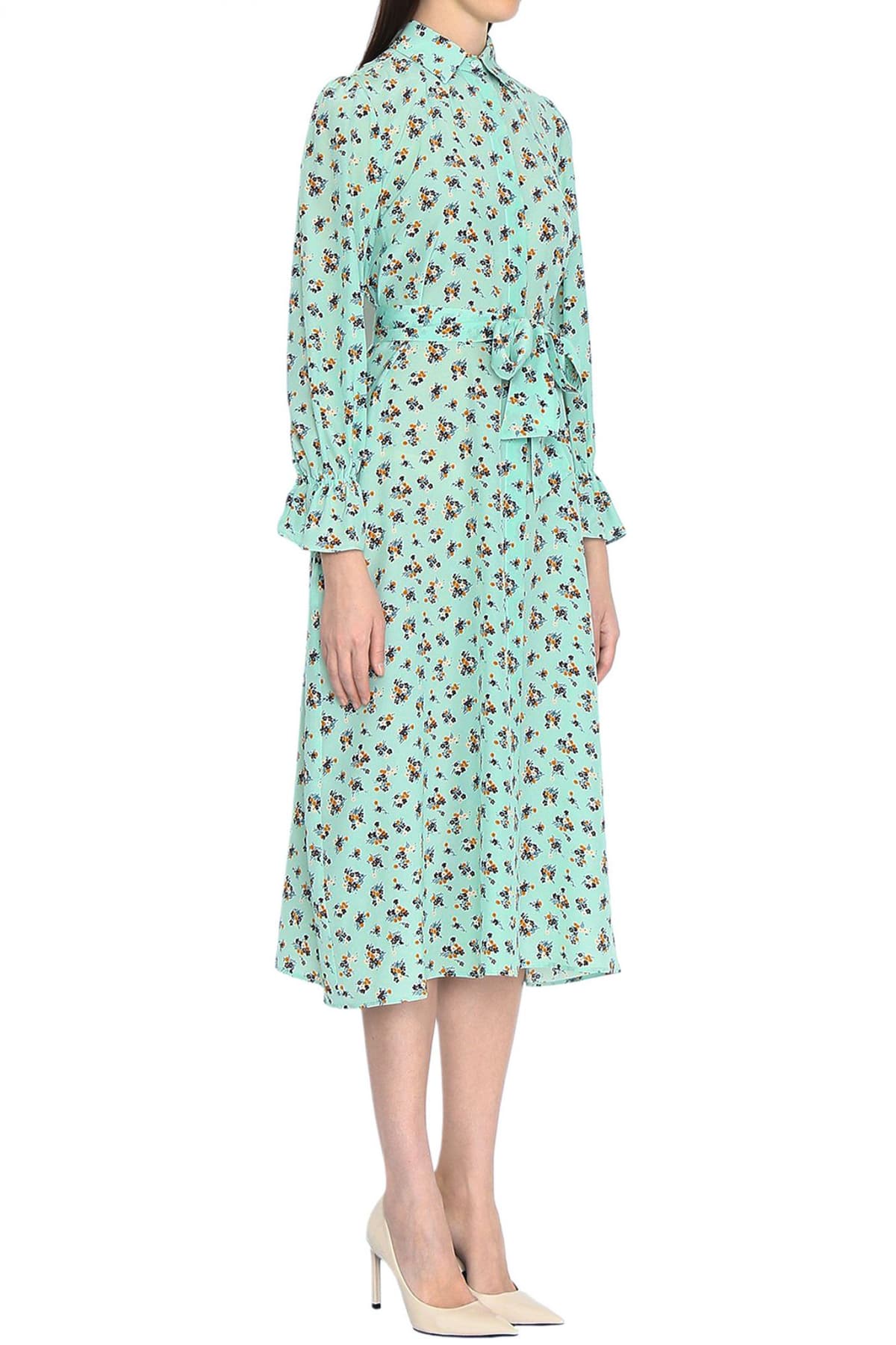 MAX MARA WEEKEND ΦΟΡΕΜΑ MIDI TAFFY FLORAL ΜΕΤΑΞΙ ΑΠΟΣΠΩΜΕΝΗ ΖΩΝΗ ΒΕΡΑΜΑΝ