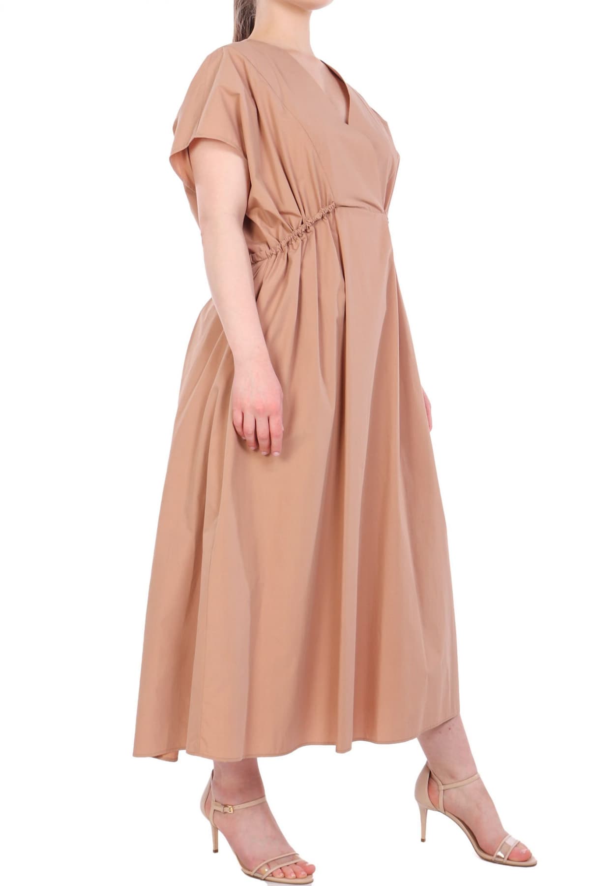 MAX MARA WEEKEND ΦΟΡΕΜΑ MIDI BLASONE V-NECK ΚΑΜΕΛ