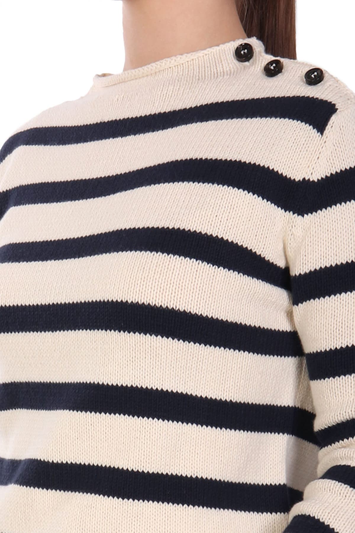 MAX MARA WEEKEND ΠΛΕΚΤΟ VIBO ΡΙΓΕ ΕΚΡΟΥ-ΜΠΛΕ