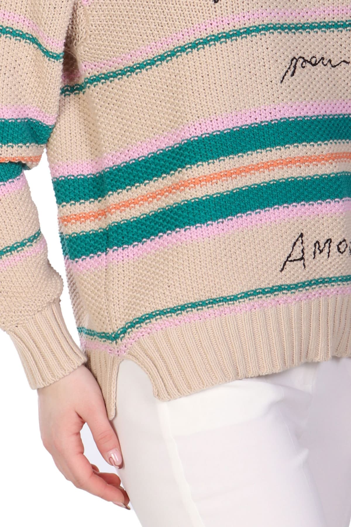 MAX MARA WEEKEND ΠΛΕΚΤΟ ANGUS LOGO ΠΟΛΥΧΡΩΜΟ