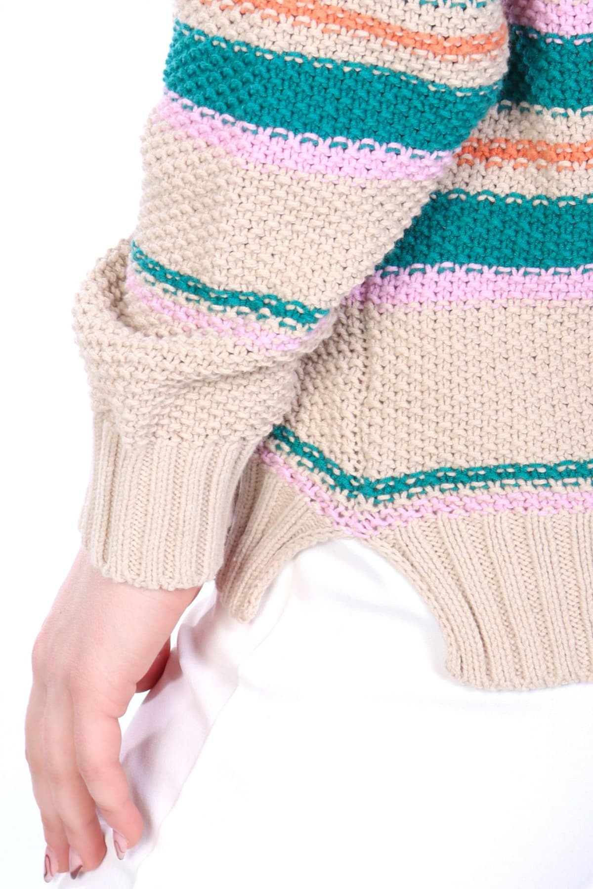 MAX MARA WEEKEND ΠΛΕΚΤΟ ANGUS LOGO ΠΟΛΥΧΡΩΜΟ