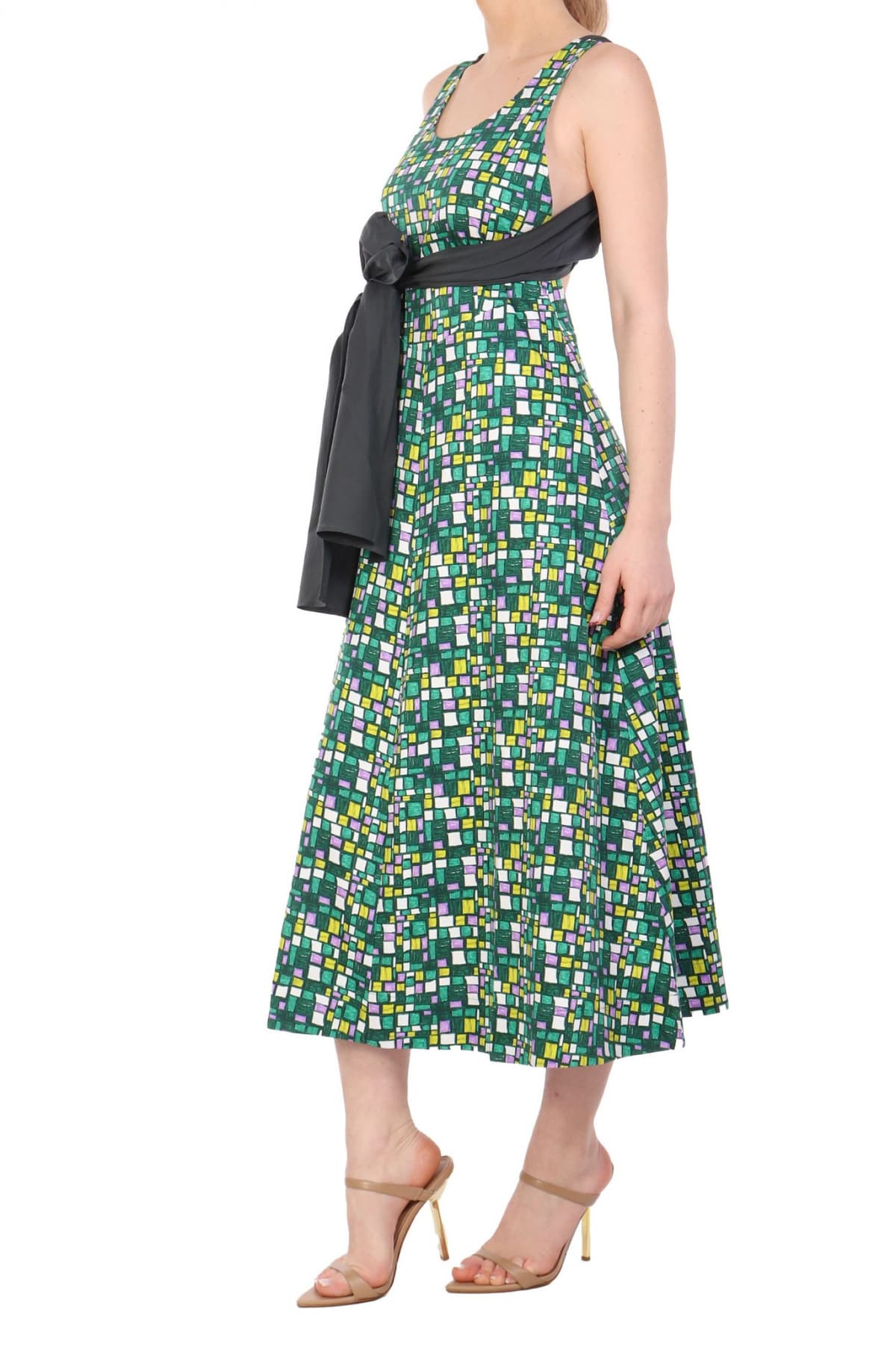 MAX MARA WEEKEND ΦΟΡΕΜΑ FRISIA MIDI ΑΝΟΙΧΤΗ ΠΛΑΤΗ ΚΑΡΩ ΠΟΛΥΧΡΩΜΟ