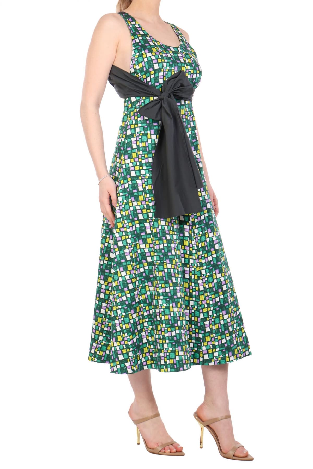 MAX MARA WEEKEND ΦΟΡΕΜΑ FRISIA MIDI ΑΝΟΙΧΤΗ ΠΛΑΤΗ ΚΑΡΩ ΠΟΛΥΧΡΩΜΟ