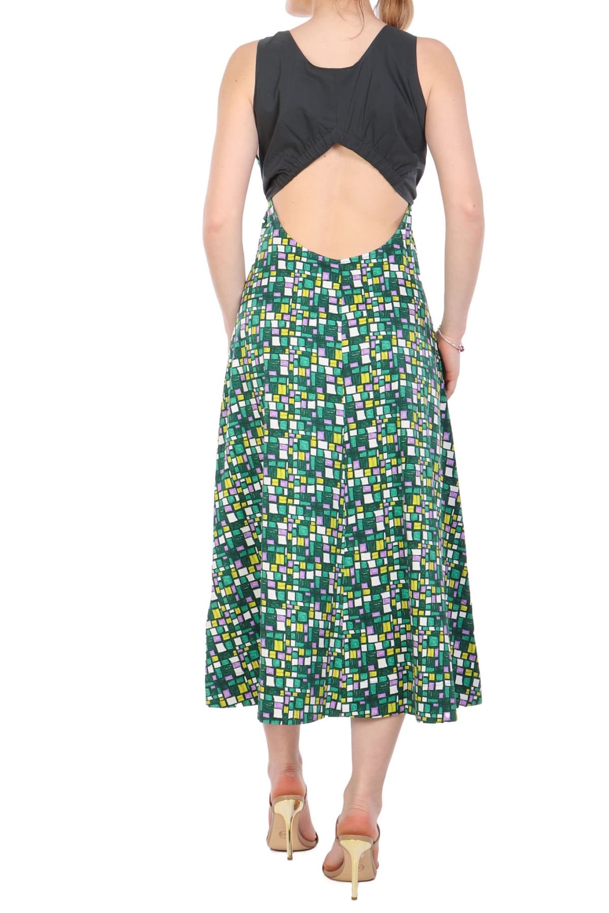 MAX MARA WEEKEND ΦΟΡΕΜΑ FRISIA MIDI ΑΝΟΙΧΤΗ ΠΛΑΤΗ ΚΑΡΩ ΠΟΛΥΧΡΩΜΟ