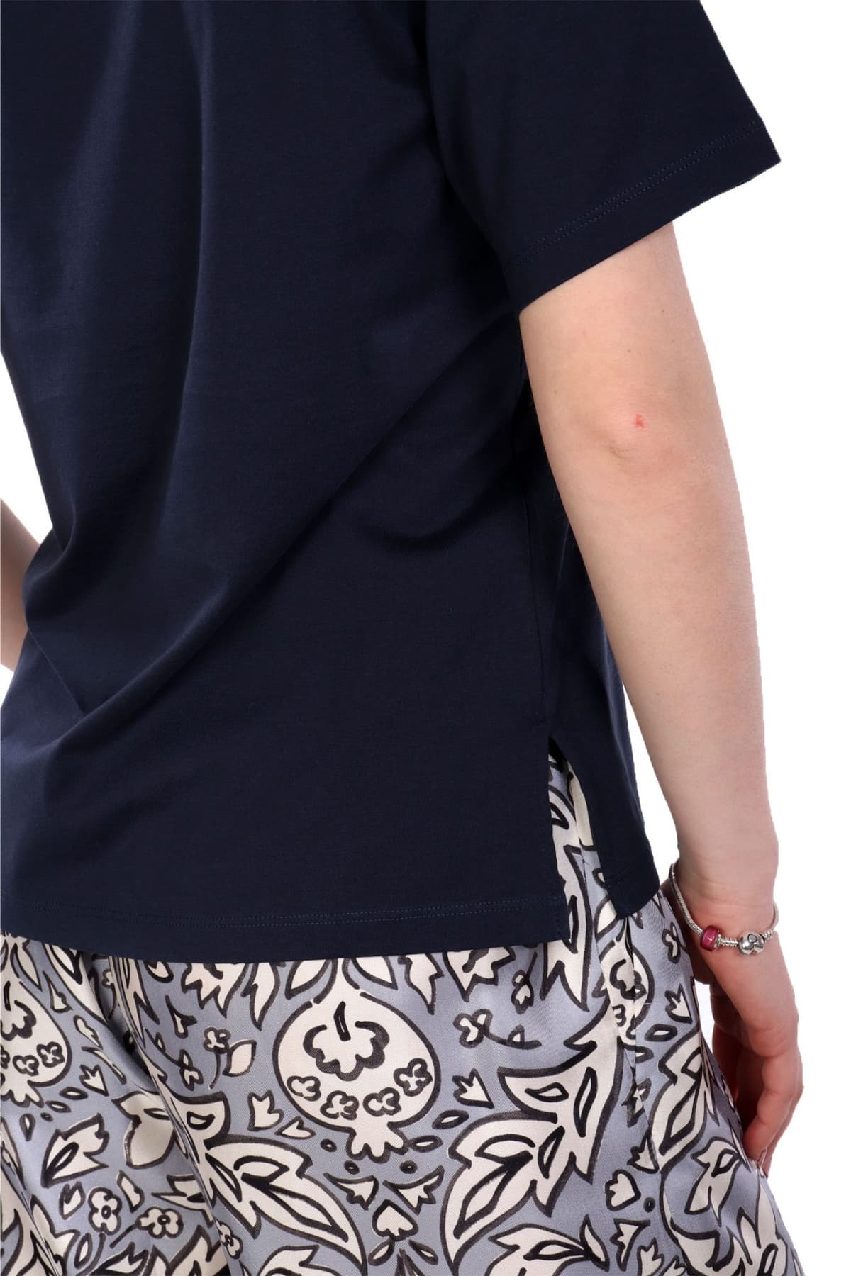 MAX MARA WEEKEND T-SHIRT SATRAPO LOGO ΣΚΟΥΡΟ ΜΠΛΕ