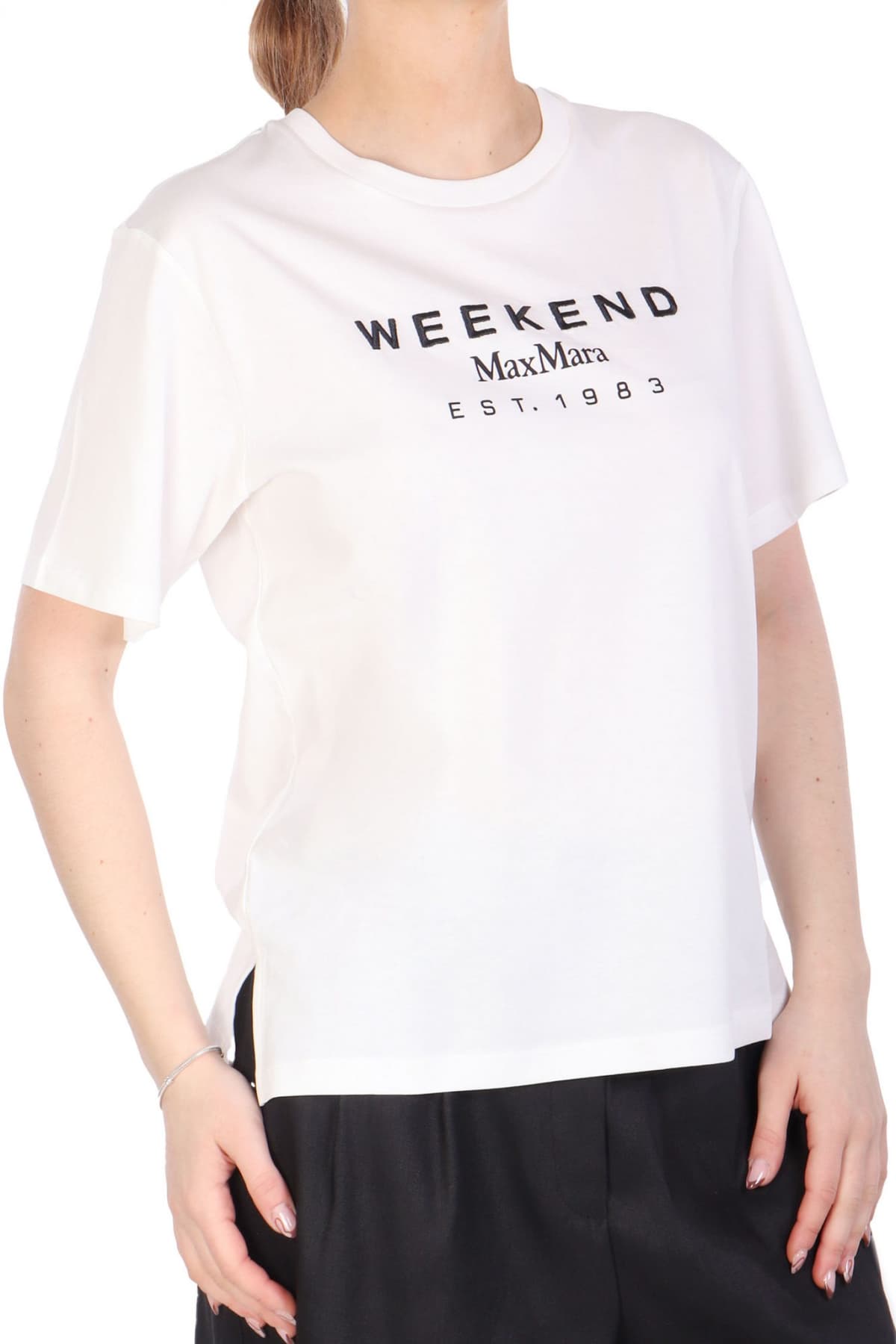 MAX MARA WEEKEND T-SHIRT CABINA LOGO ΛΕΥΚΟ