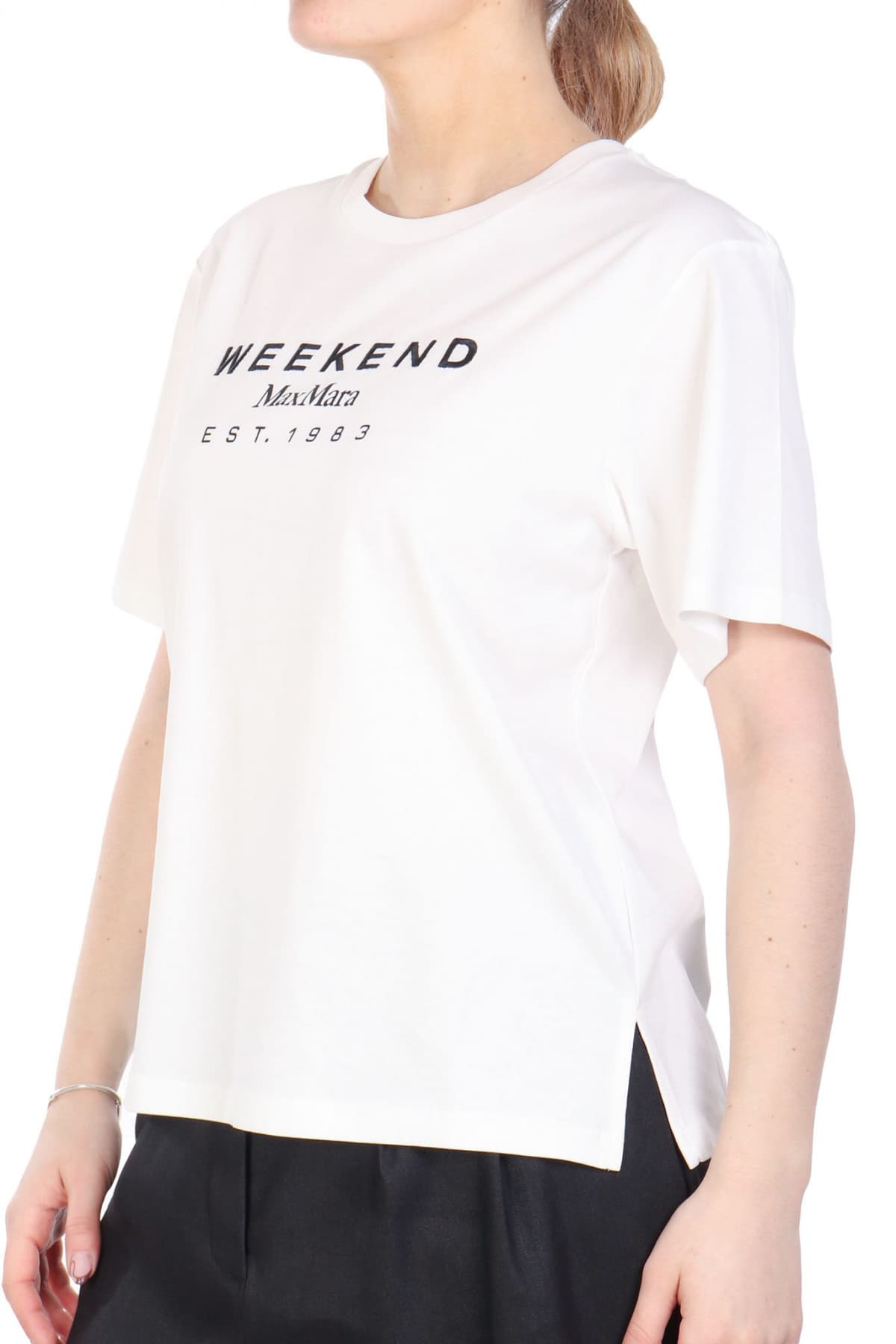 MAX MARA WEEKEND T-SHIRT CABINA LOGO ΛΕΥΚΟ