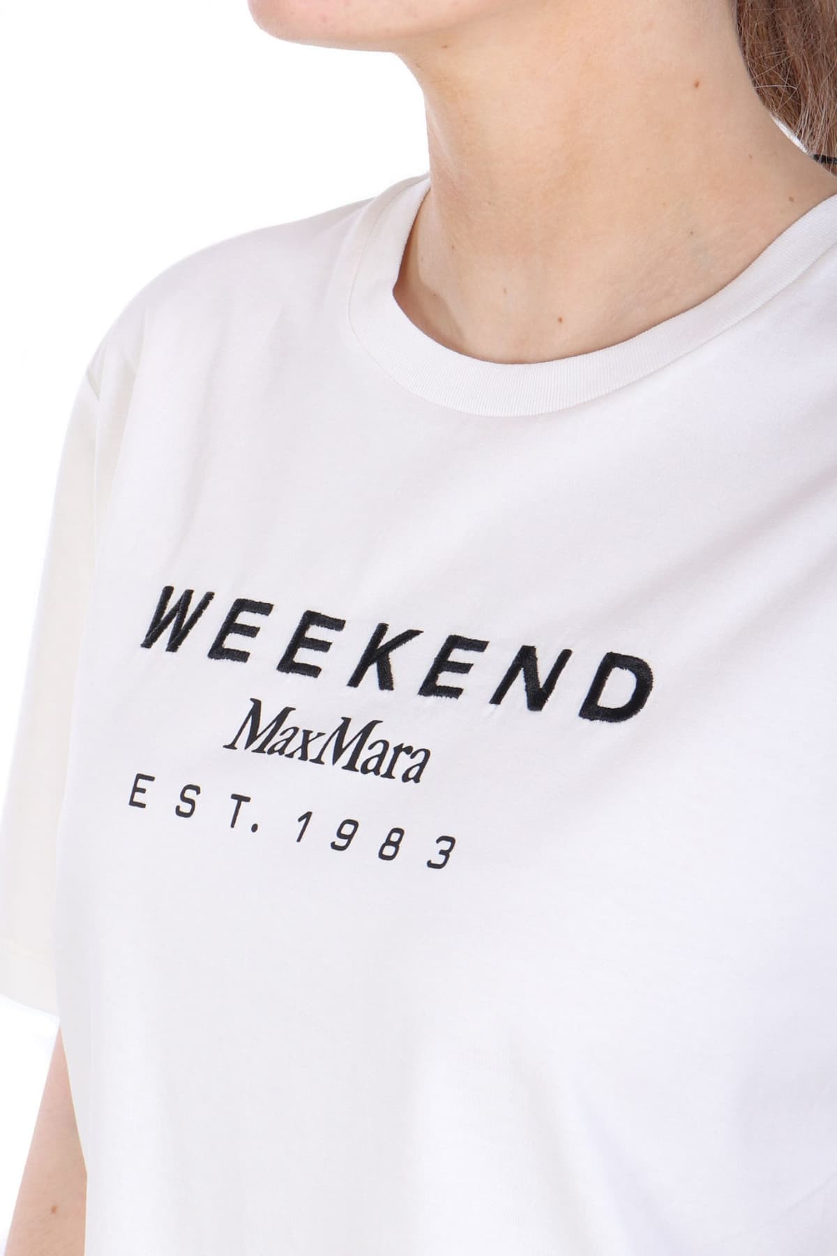 MAX MARA WEEKEND T-SHIRT CABINA LOGO ΛΕΥΚΟ