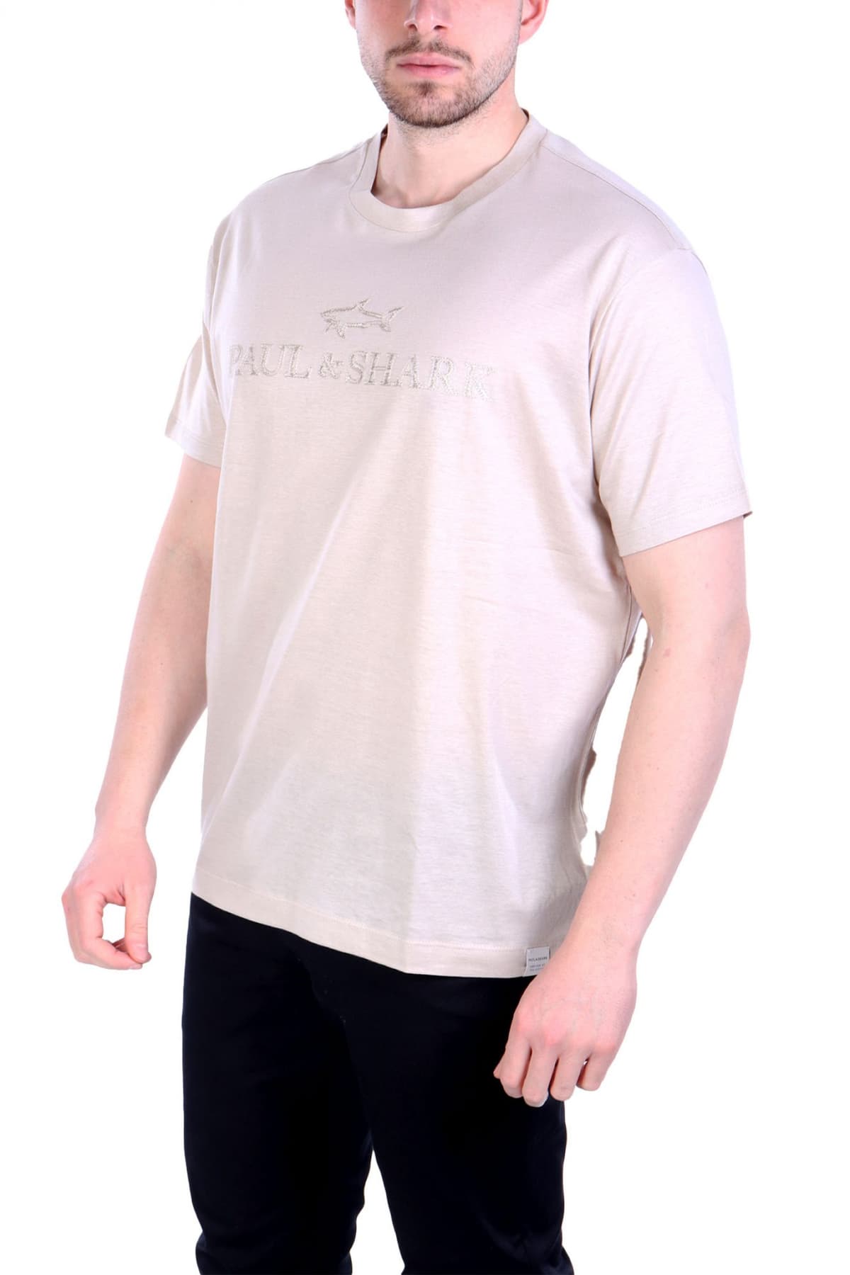 PAUL&SHARK T-SHIRT CREW NECK LOGO ΜΠΕΖ