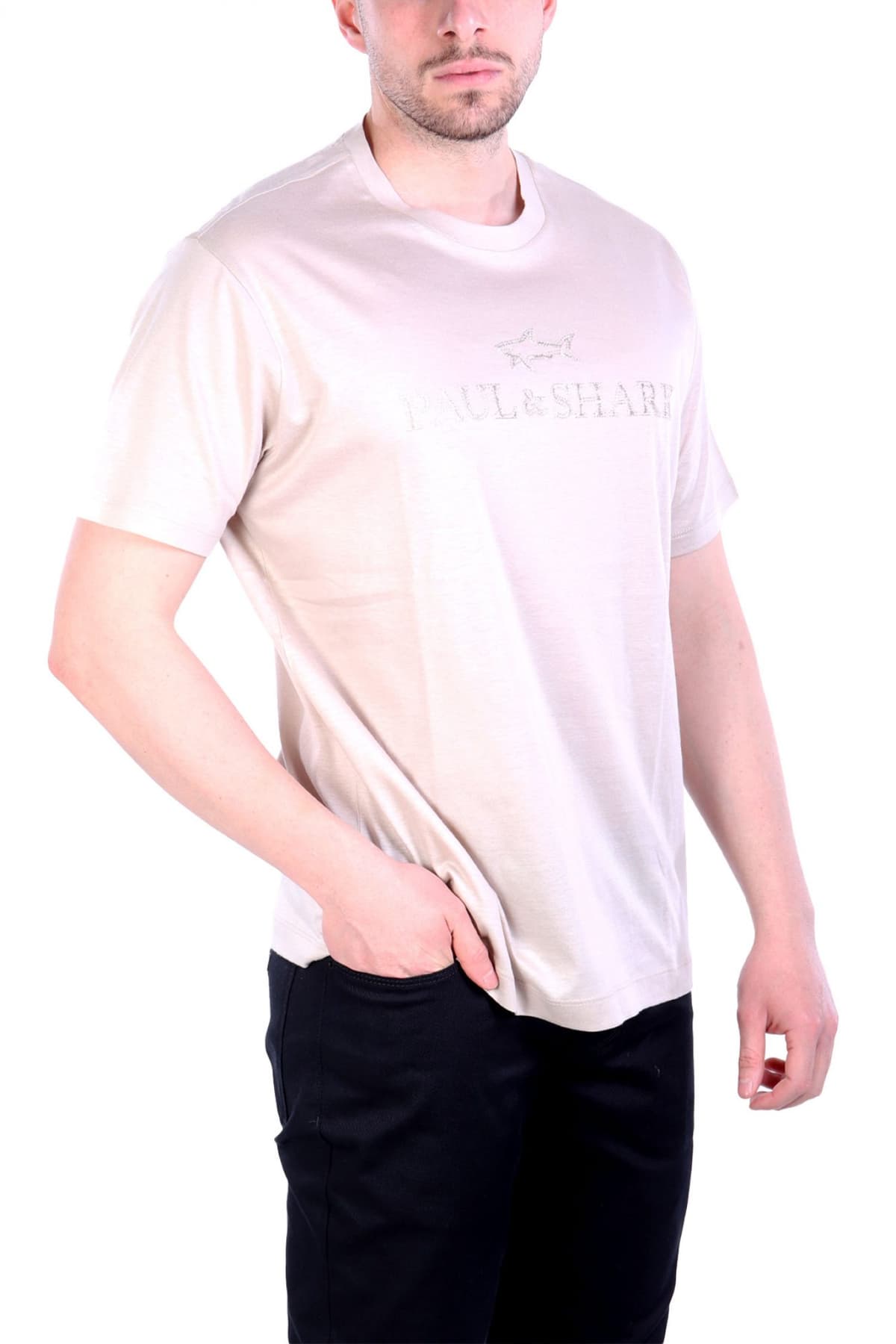PAUL&SHARK T-SHIRT CREW NECK LOGO ΜΠΕΖ