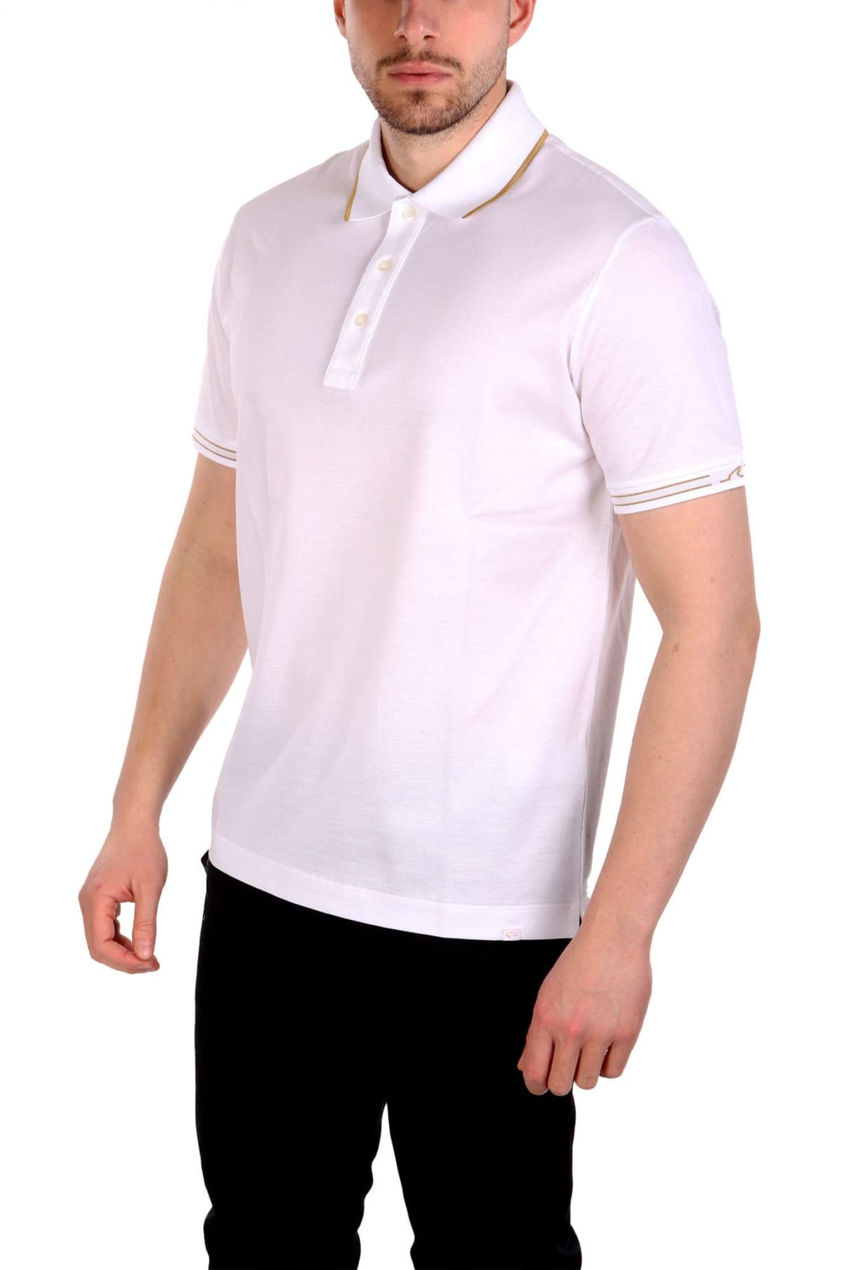 PAUL&SHARK POLO ΡΙΓΑ ΓΙΑΚΑΣ ΛΕΥΚΟ-ΧΡΥΣΟ