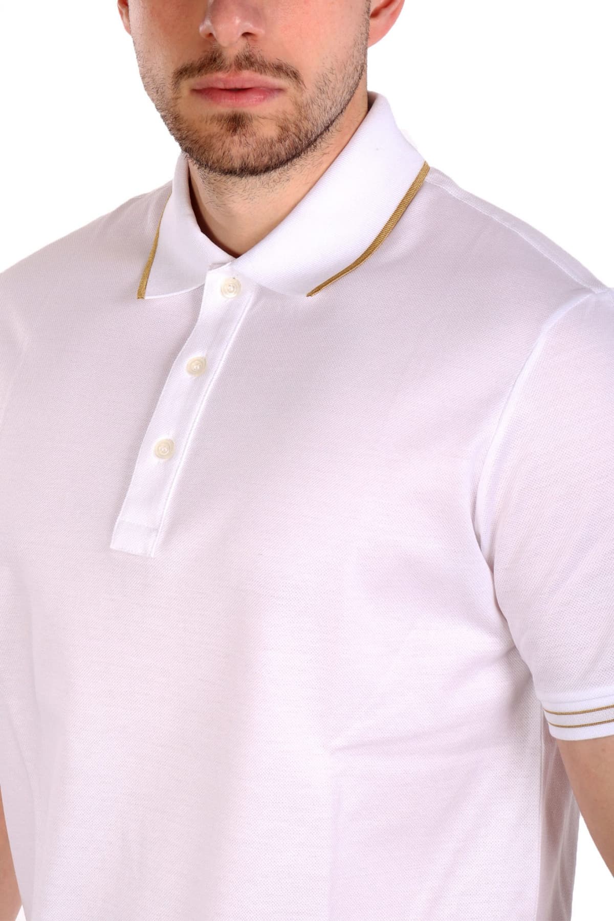 PAUL&SHARK POLO ΡΙΓΑ ΓΙΑΚΑΣ ΛΕΥΚΟ-ΧΡΥΣΟ