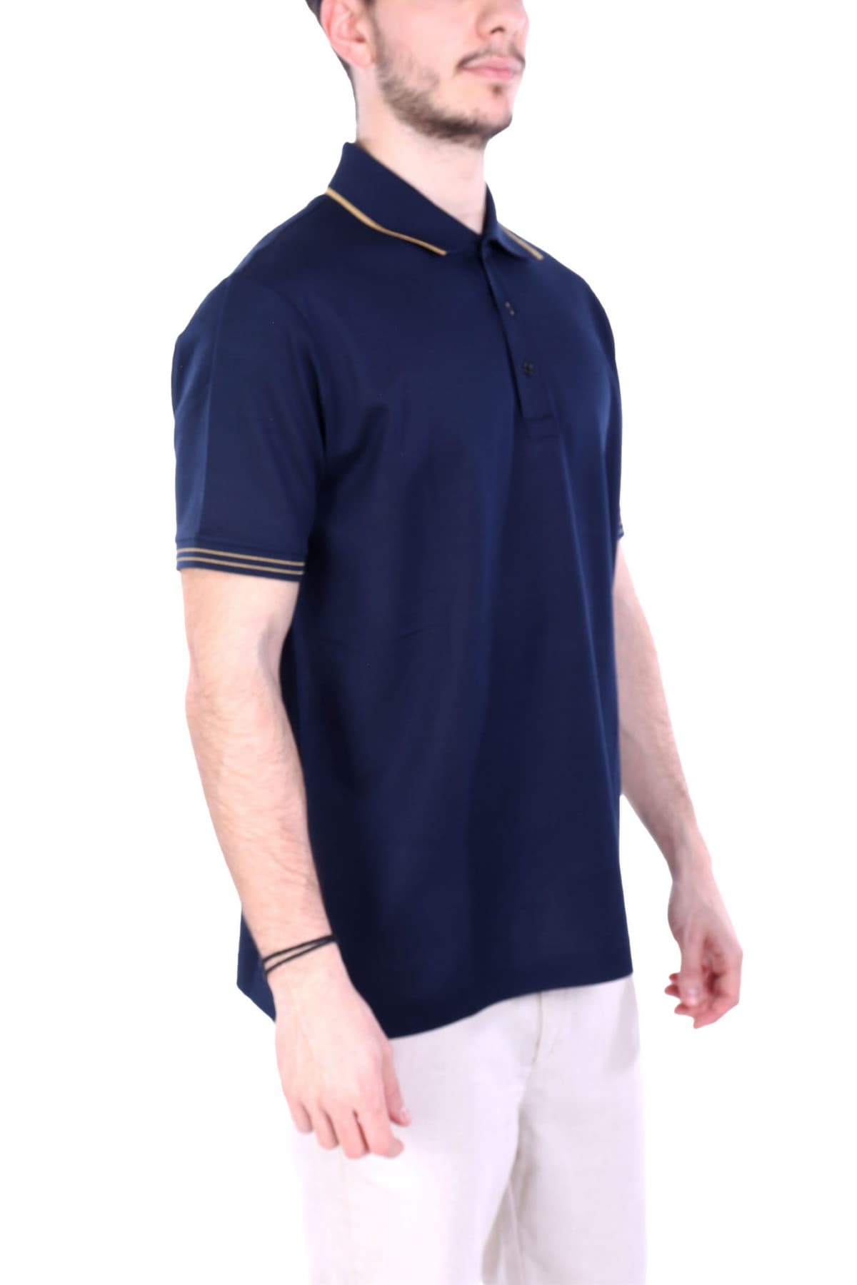 PAUL&SHARK POLO ΡΙΓΑ ΓΙΑΚΑΣ ΜΠΛΕ-ΧΡΥΣΟ