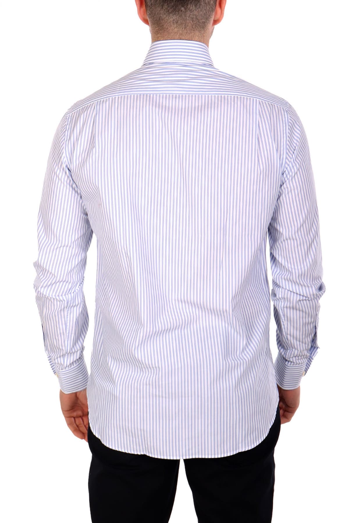 PAUL&SHARK ΠΟΥΚΑΜΙΣΟ BUTTON DOWN ΡΙΓΕ ΜΠΛΕ-ΛΕΥΚΟ