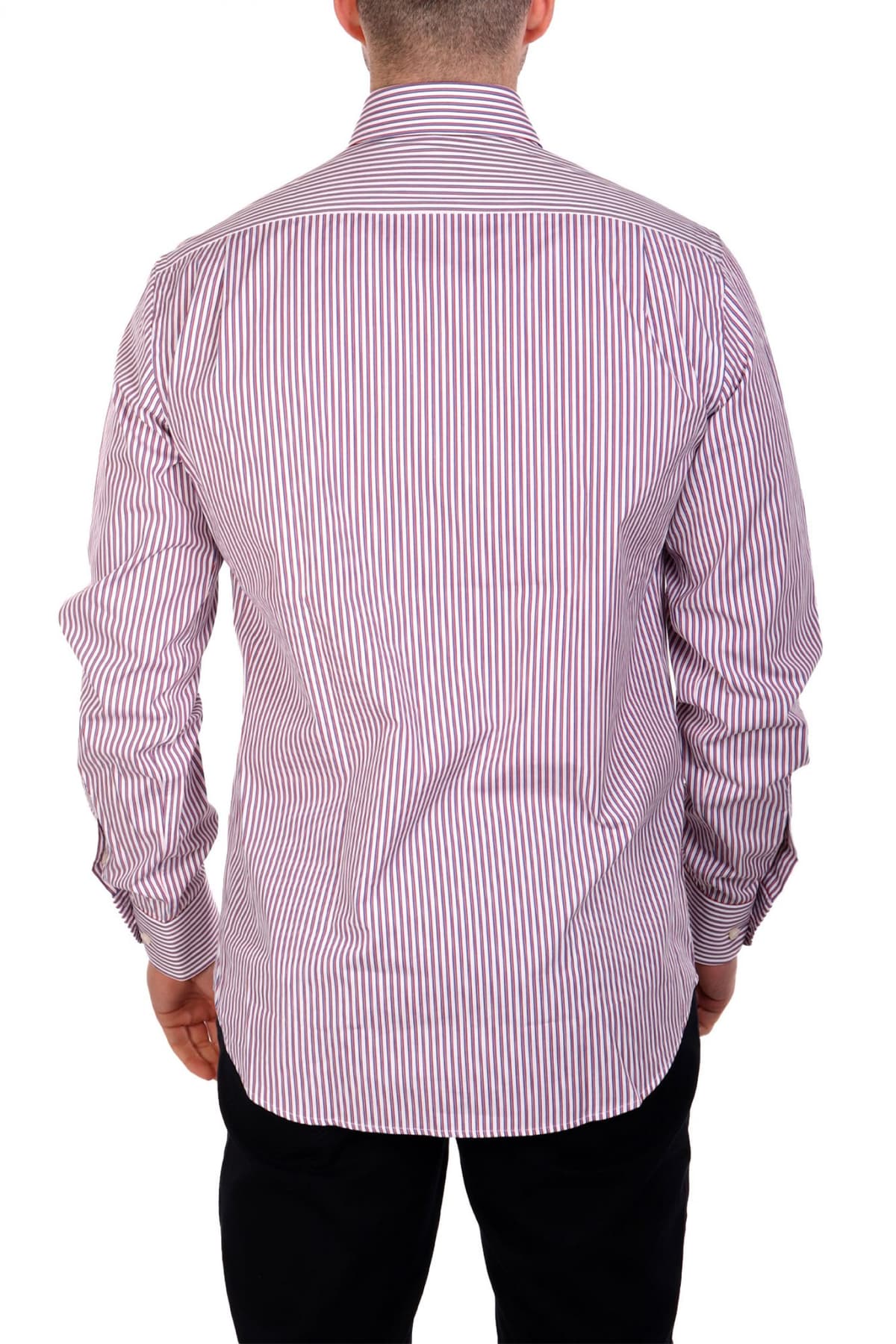 PAUL&SHARK ΠΟΥΚΑΜΙΣΟ BUTTON DOWN ΡΙΓΕ SOFT TOUCH ΚΟΚΚΙΝΟ-ΜΠΛΕ-ΛΕΥΚΟ