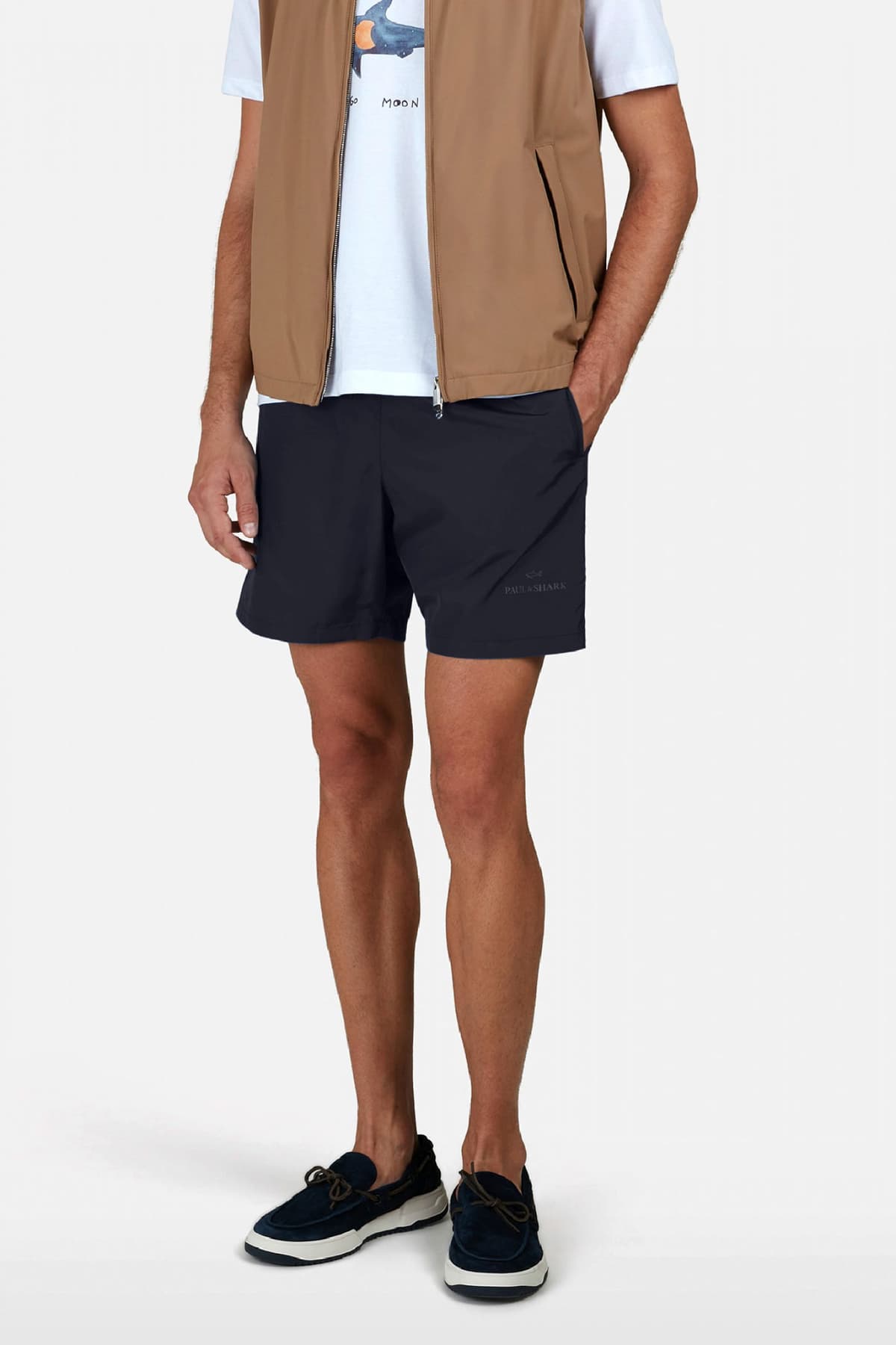 PAUL&SHARK ΜΑΓΙΩ ΣΟΡΤΣ SILVER LOGO ΜΠΛΕ