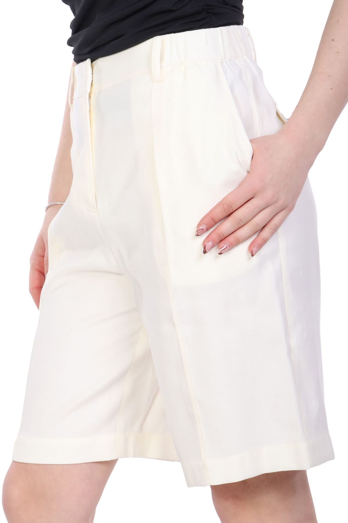 PATRIZIA PEPE ΒΕΡΜΟΥΔΑ BIANCO ΕΚΡΟΥ