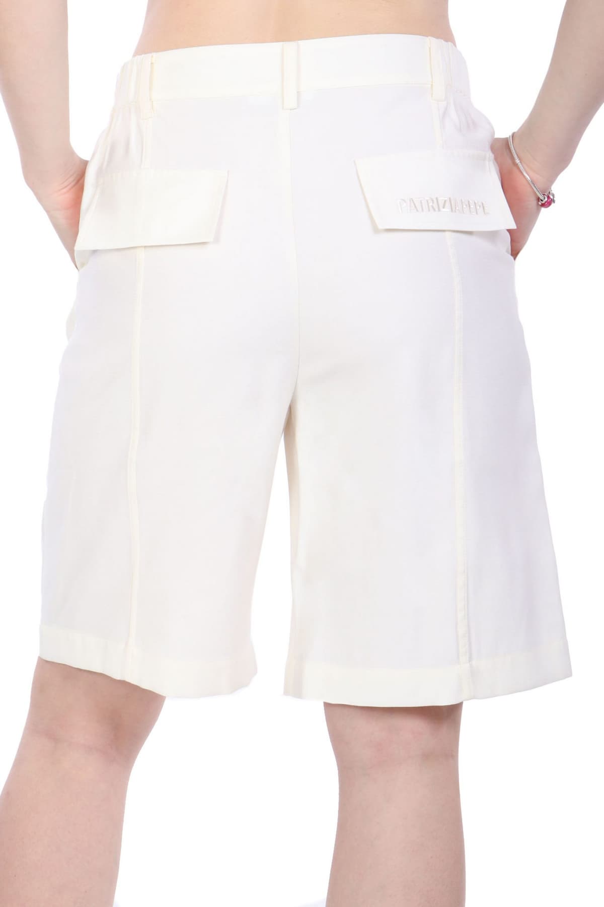 PATRIZIA PEPE ΒΕΡΜΟΥΔΑ BIANCO ΕΚΡΟΥ