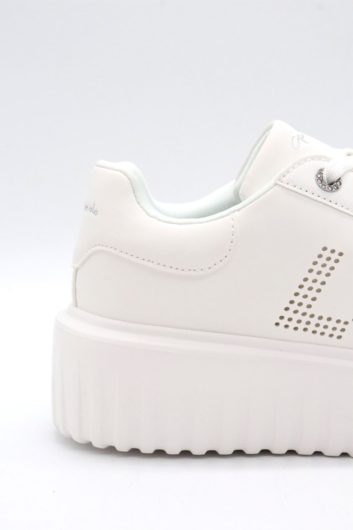 GAI MATTIOLO ΠΑΠΟΥΤΣΙΑ SNEAKERS MΕΤΑΛΛΙΚΟ LOGO ΛΕΥΚΟ