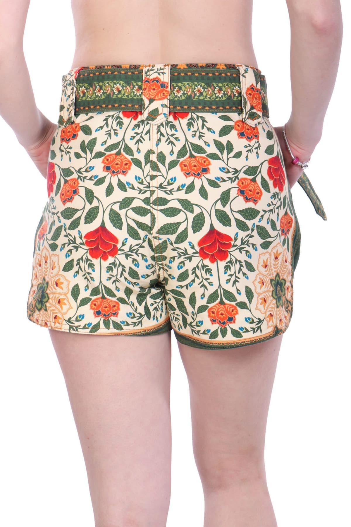 FARM RIO ΣΟΡΤΣΑΚΙ GARDEN TAPESTRY SAND FLORAL ΑΠΟΣΠΩΜΕΝΗ ΖΩΝΗ ΜΠΕΖ-ΠΡΑΣΙΝΟ