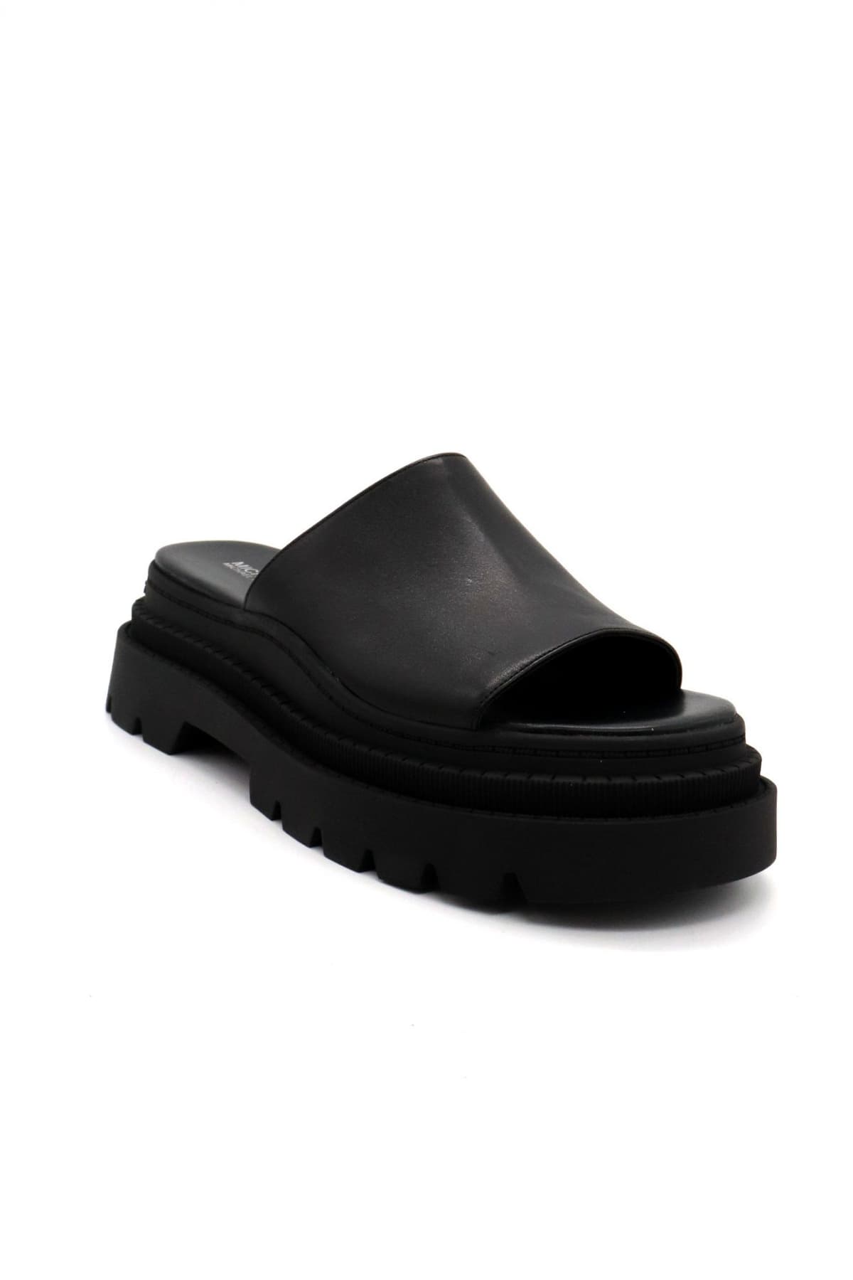 MICHAEL KORS ΠΑΠΟΥΤΣΙΑ ΠΑΝΤΟΦΛΕΣ KENDRA SLIDE LOGO ΜΑΥΡΟ