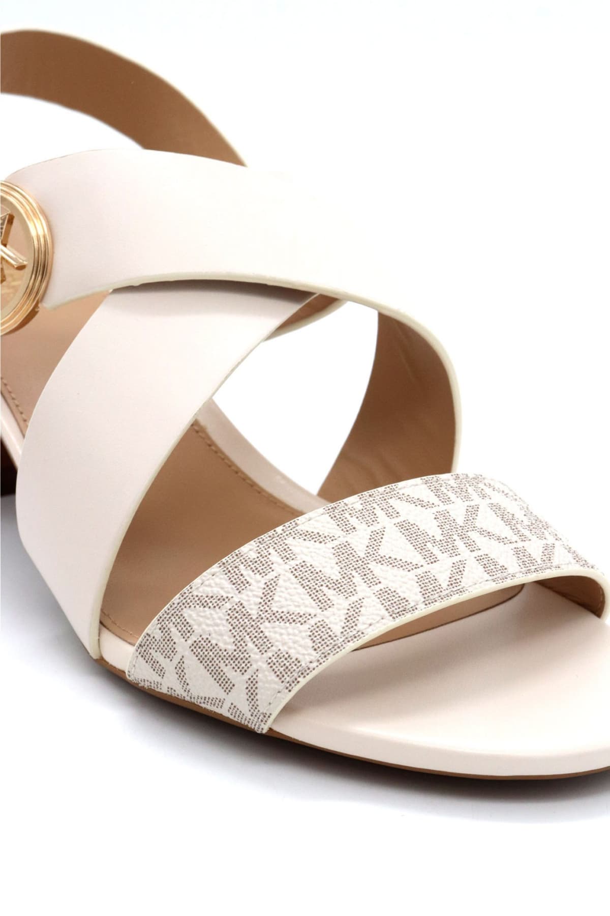 MICHAEL KORS ΠΑΠΟΥΤΣΙΑ ΠΕΔΙΛΑ VERA FLEX MID ΜΕΤΑΛΛΙΚΟ LOGO ΚΡΕΜ